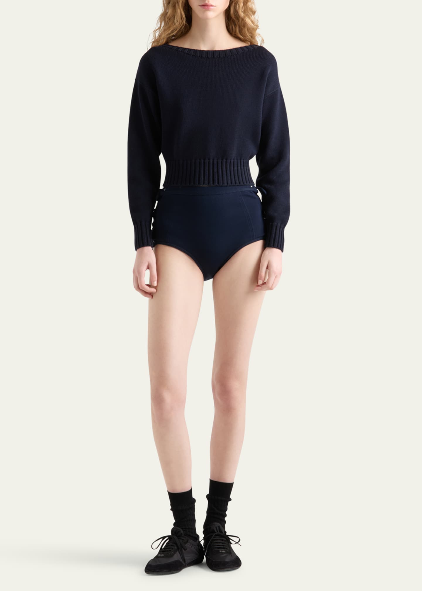 い出のひと時に、とびきりのおしゃれを！ Prada Goodman Bergdorf - Sweater Balloon Knit Neck Boat トップス