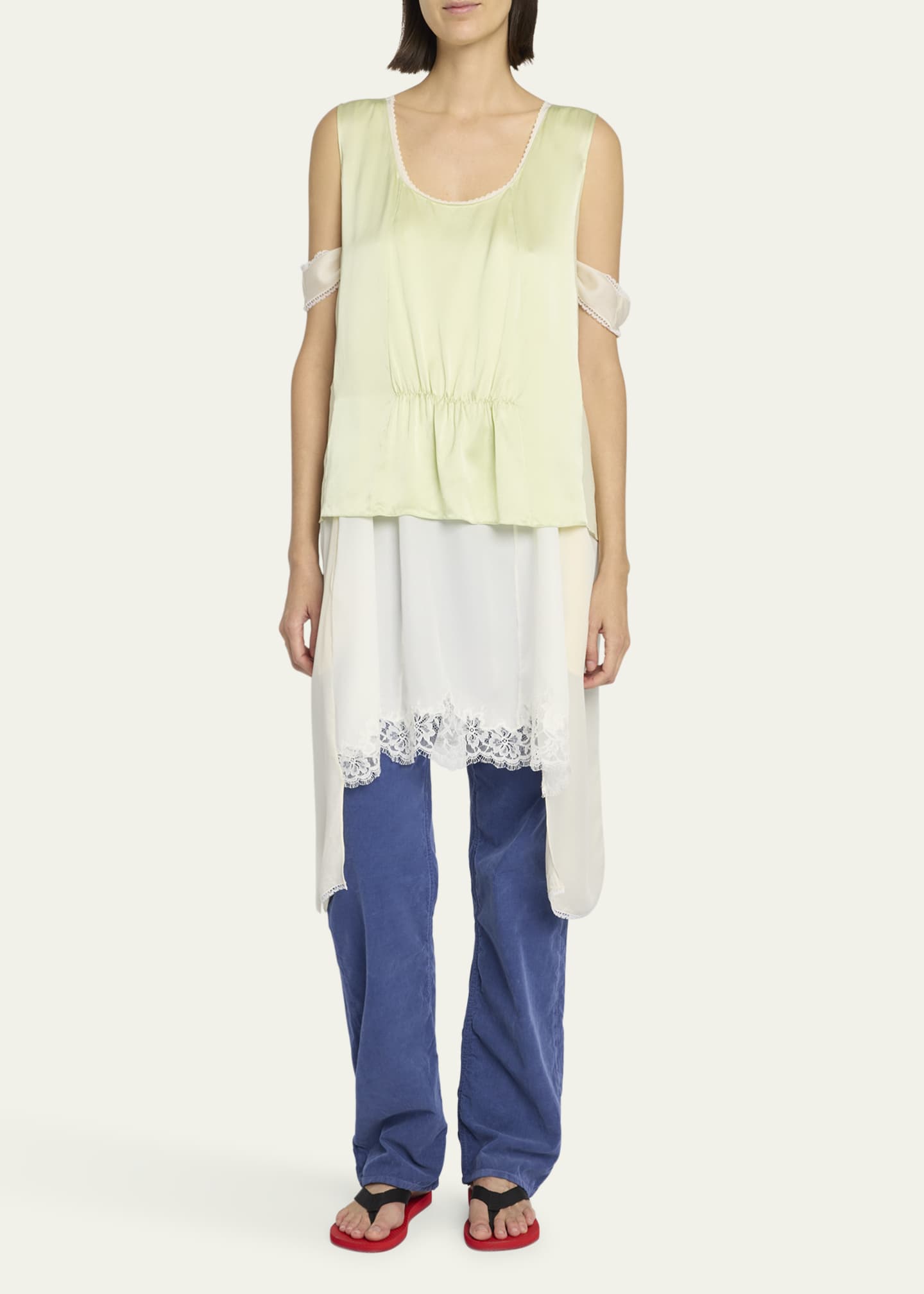 THE ROW Dinara Boxy Silk Top Image 2 of 5