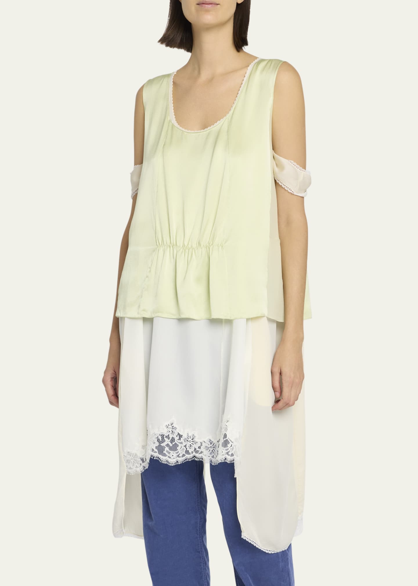 THE ROW Dinara Boxy Silk Top Image 4 of 5