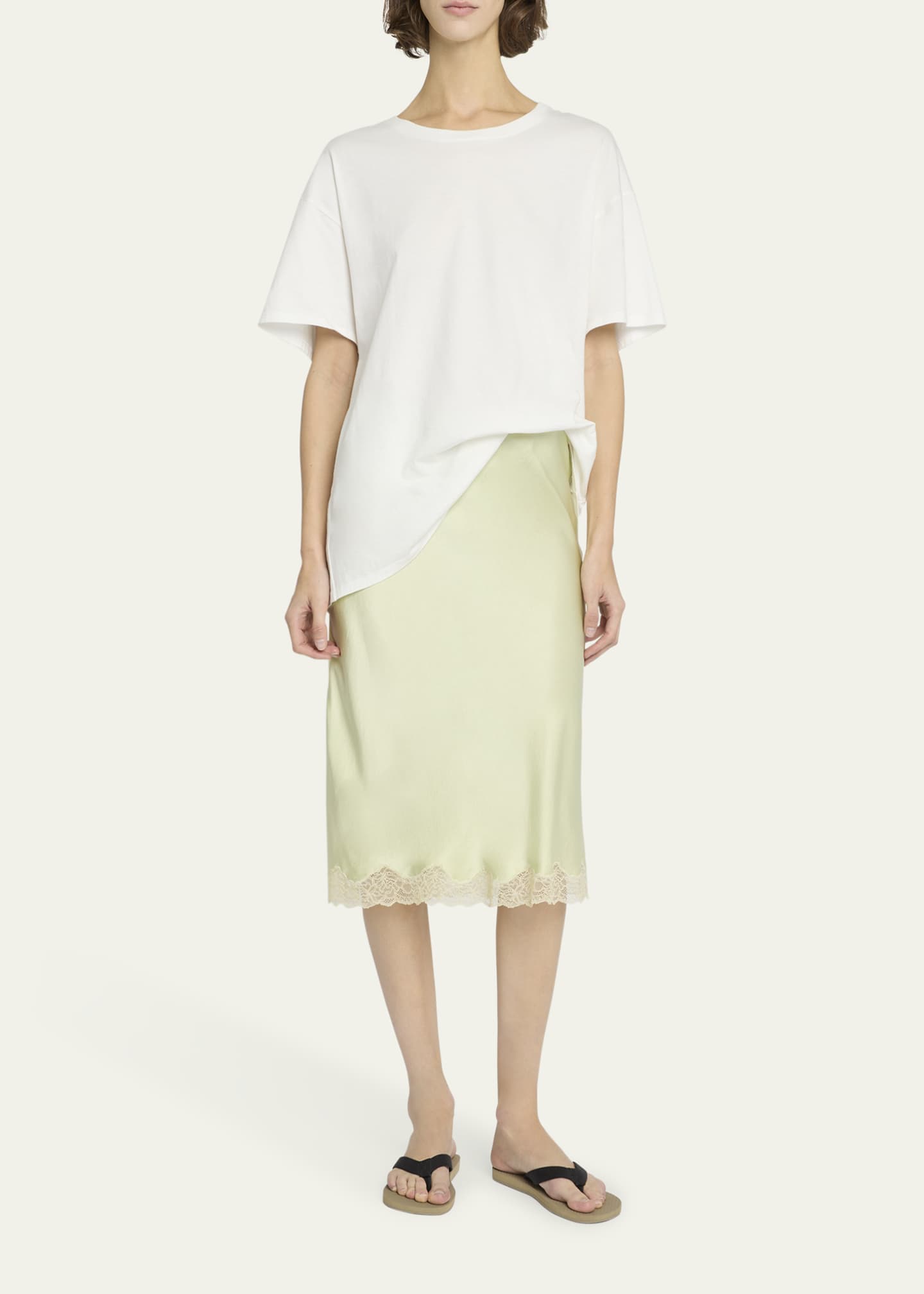 THE ROW Irene Silk Slip Skirt Image 2 of 5