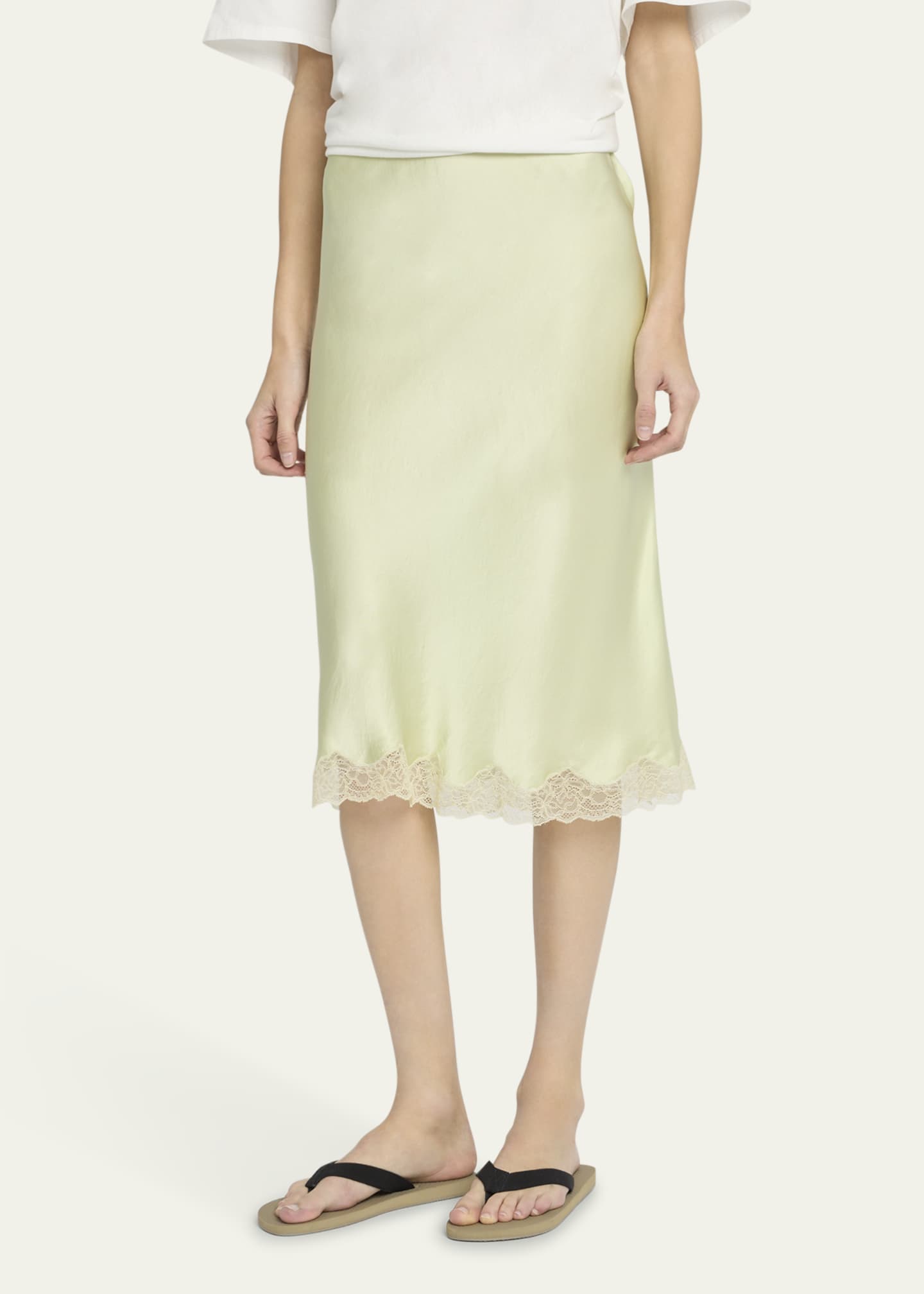 THE ROW Irene Silk Slip Skirt Image 4 of 5