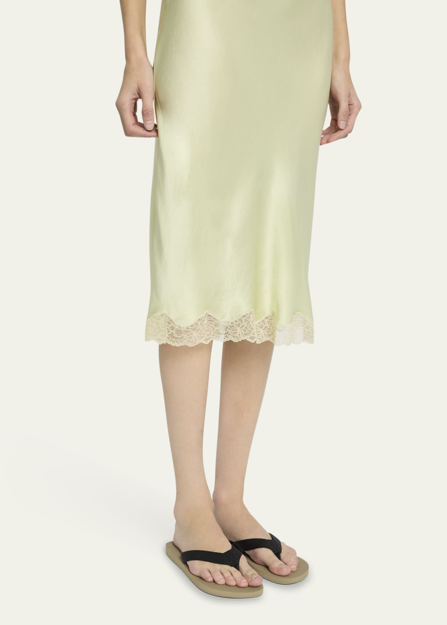 THE ROW Irene Silk Slip Skirt Image 5 of 5