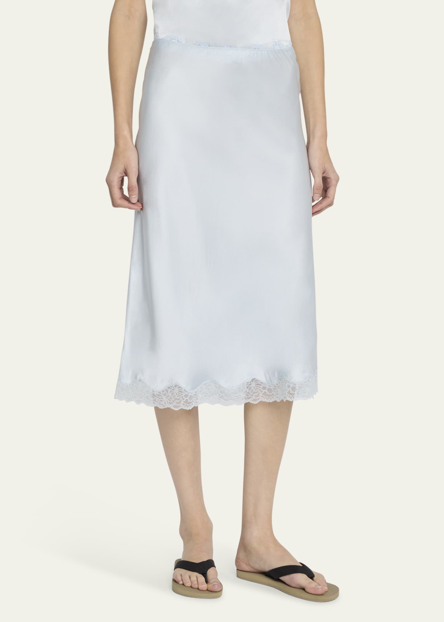 THE ROW Irene Silk Slip Skirt Image 4 of 5
