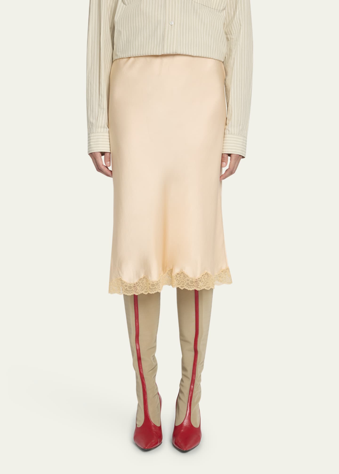 THE ROW Irene Silk Slip Skirt Image 4 of 5