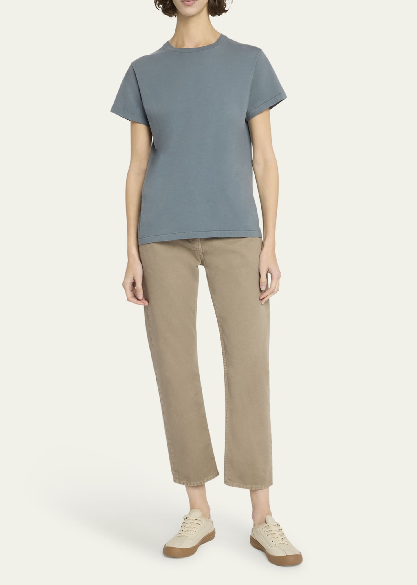 THE ROW Florie Short-Sleeve Cotton Top - Bergdorf Goodman