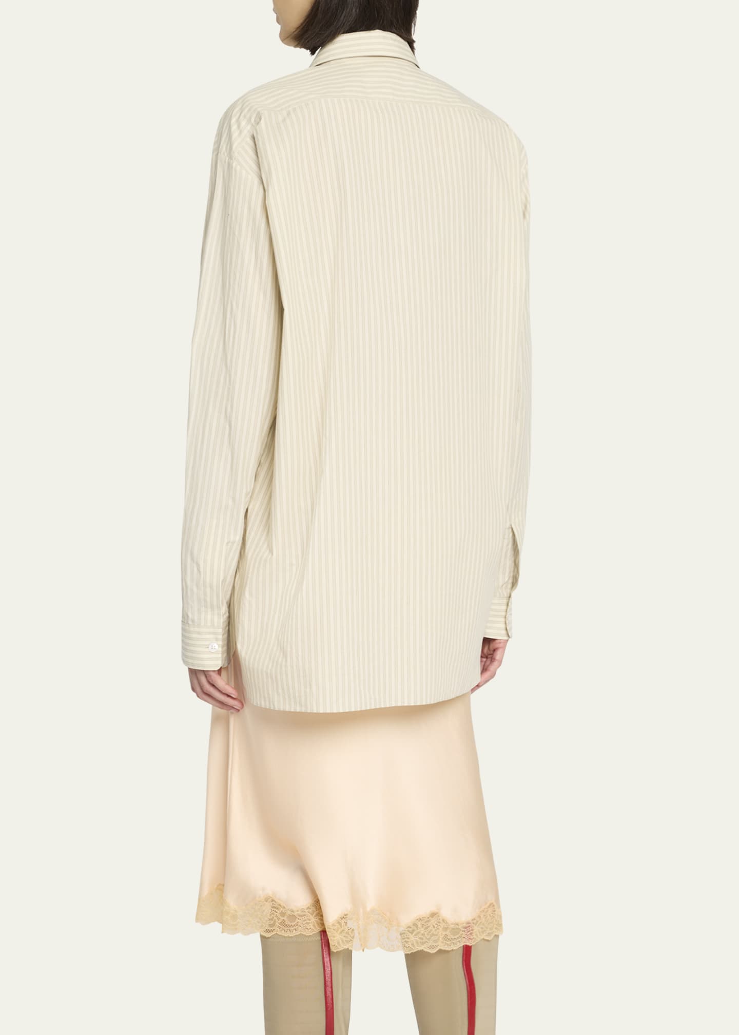 THE ROW Nesson Stripe Button Down Shirt Image 3 of 5