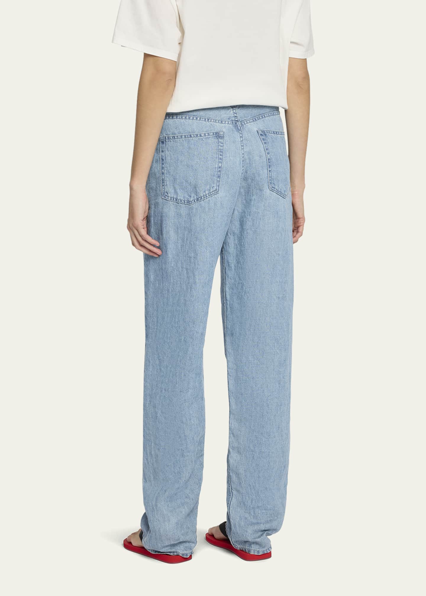 THE ROW Tarley Straight Light Wash Jeans Image 3 of 5