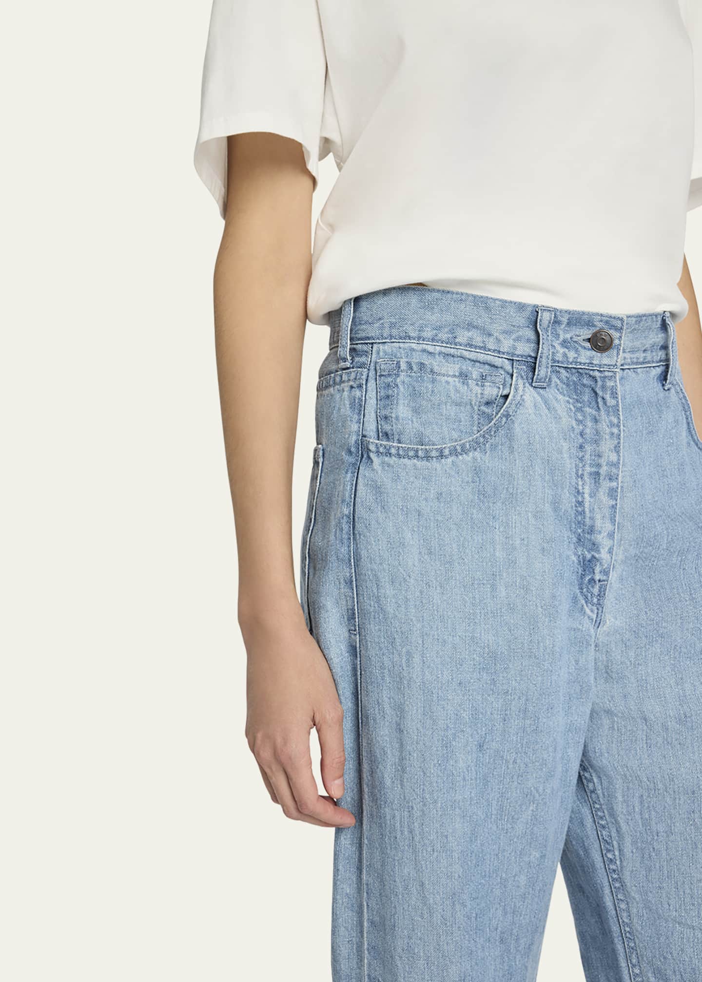 THE ROW Tarley Straight Light Wash Jeans Image 5 of 5