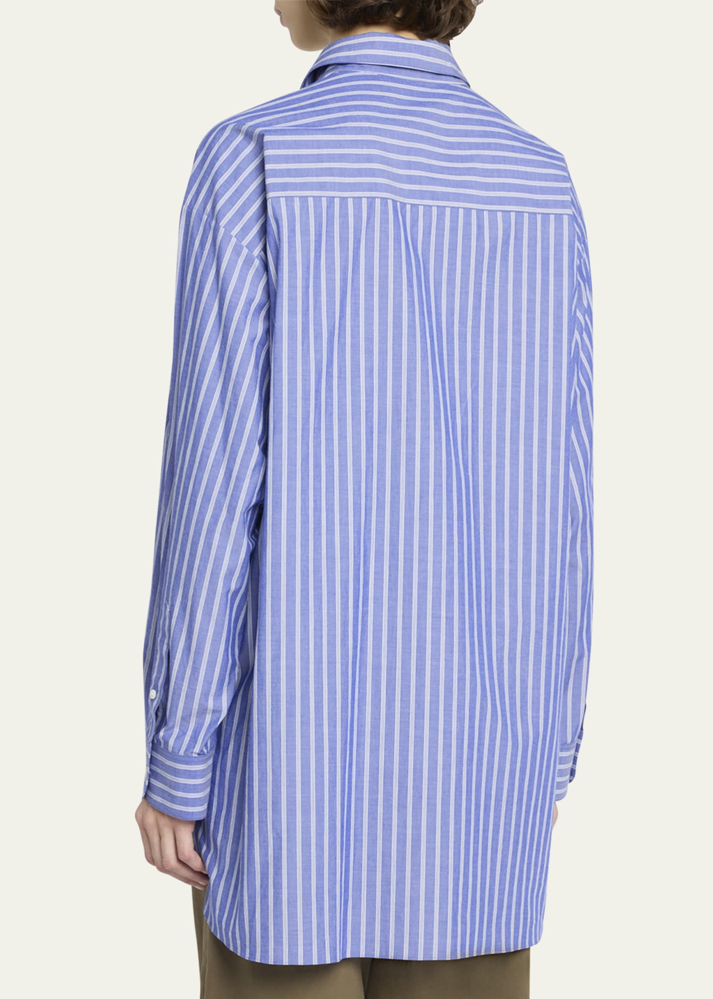 THE ROW Luka Stripe Button Down Shirt Image 3 of 5