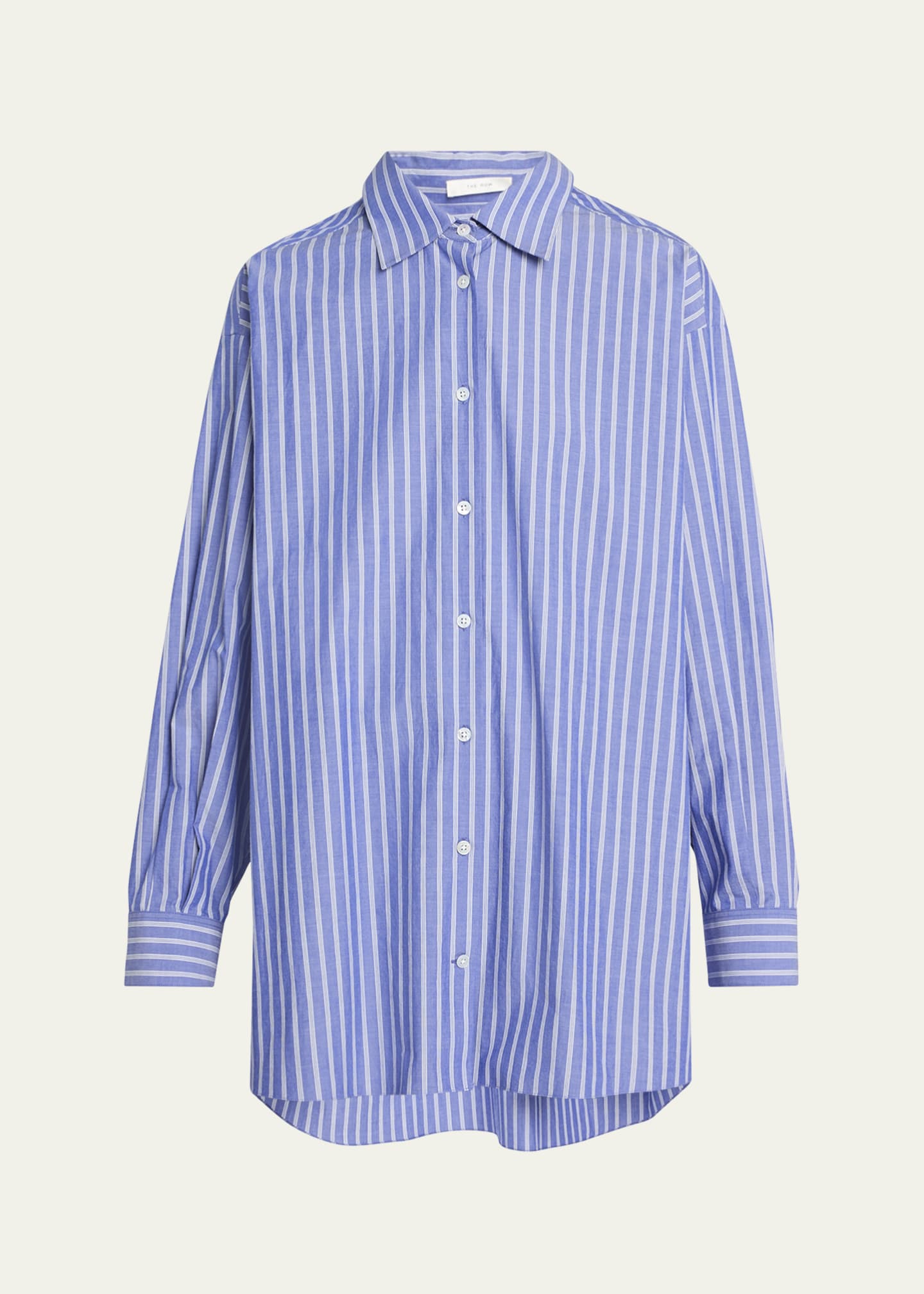 THE ROW Luka Stripe Button Down Shirt Image 1 of 5