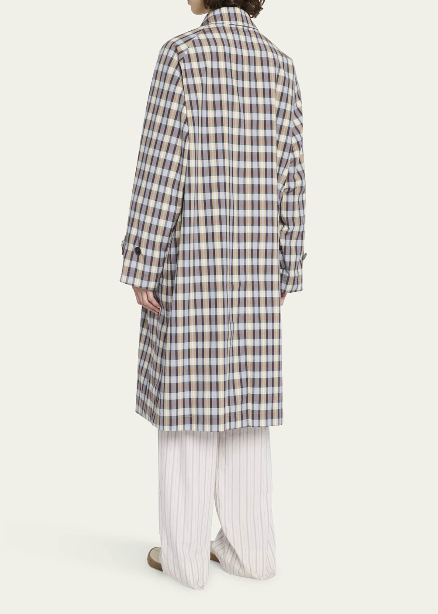 THE ROW Tavishina Check Long Coat Image 3 of 5