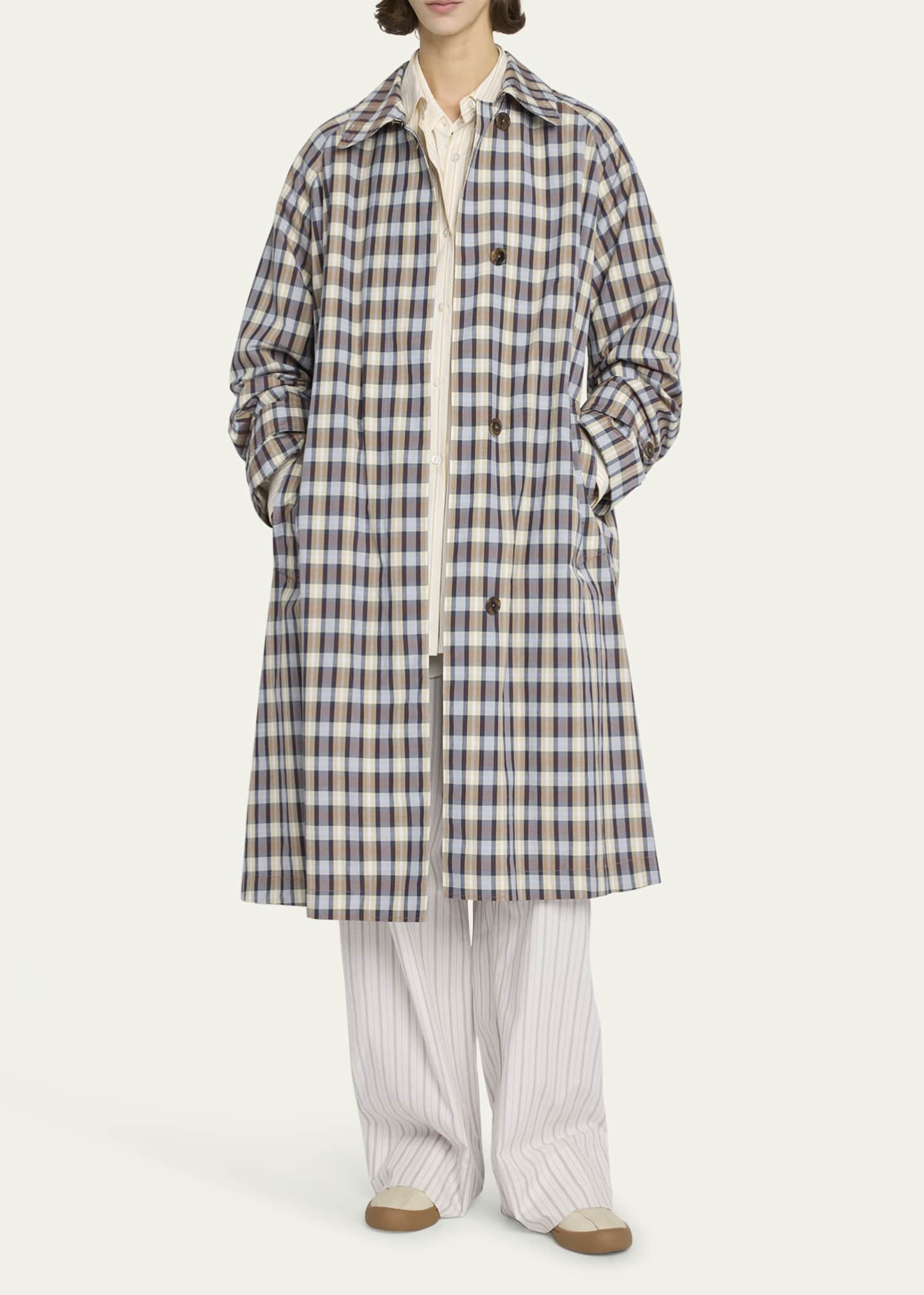THE ROW Caster Striped Oversized Button-Down Shirt Image 2 of 5