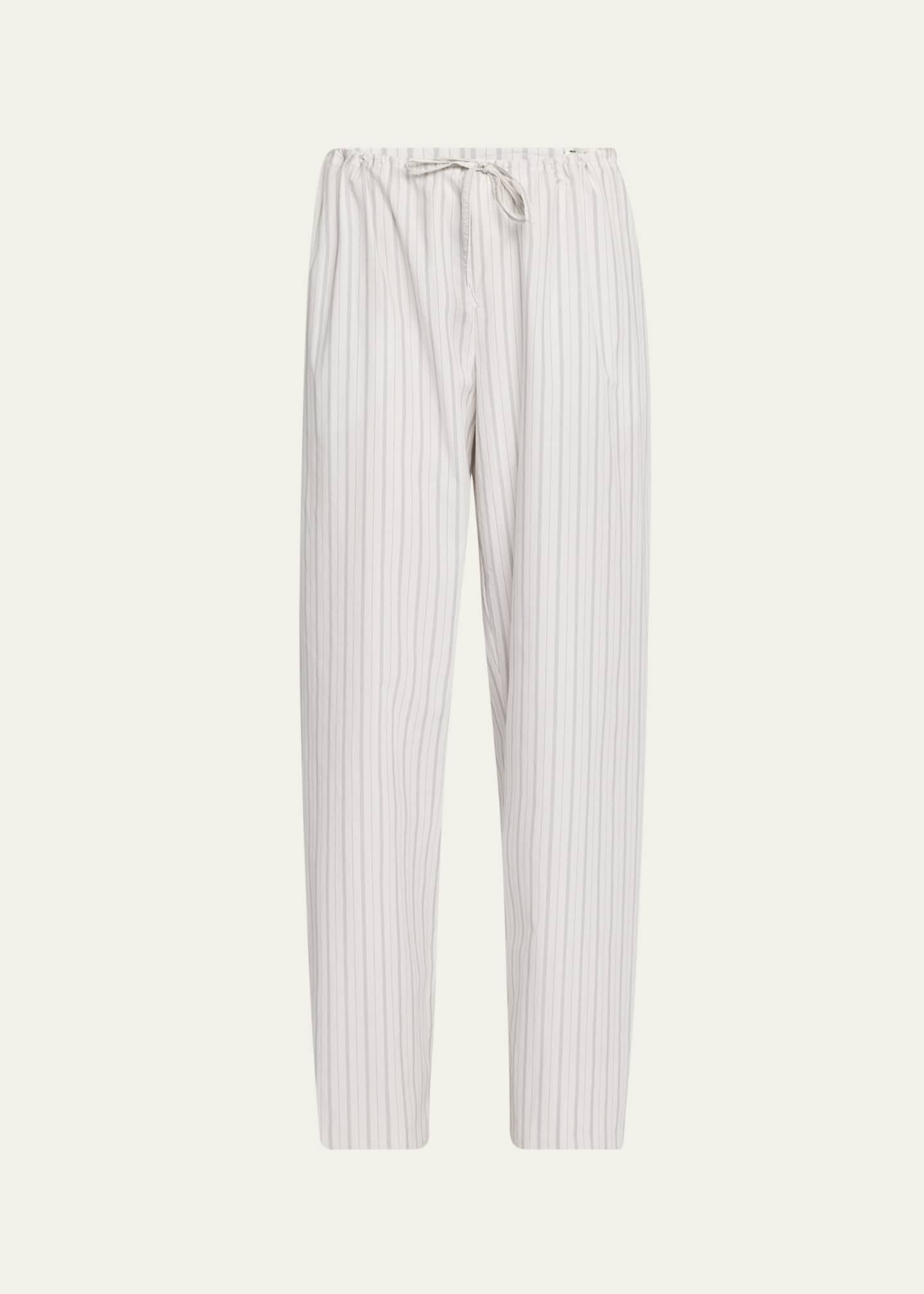 THE ROW Hypnosta Striped Straight-Leg Drawstring Pants