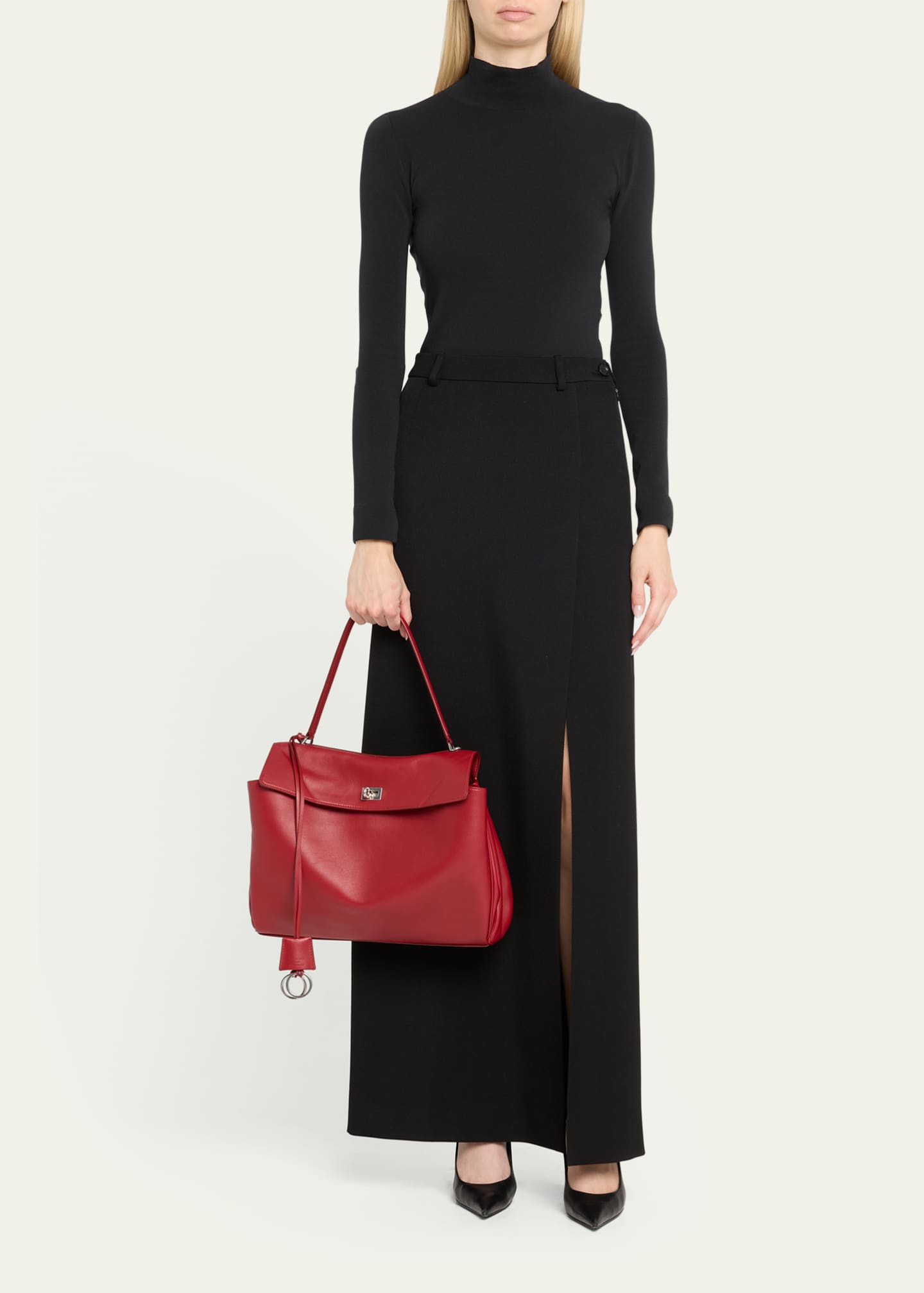 Balenciaga Rodeo Medium Leather Top-Handle Bag Image 4 of 5