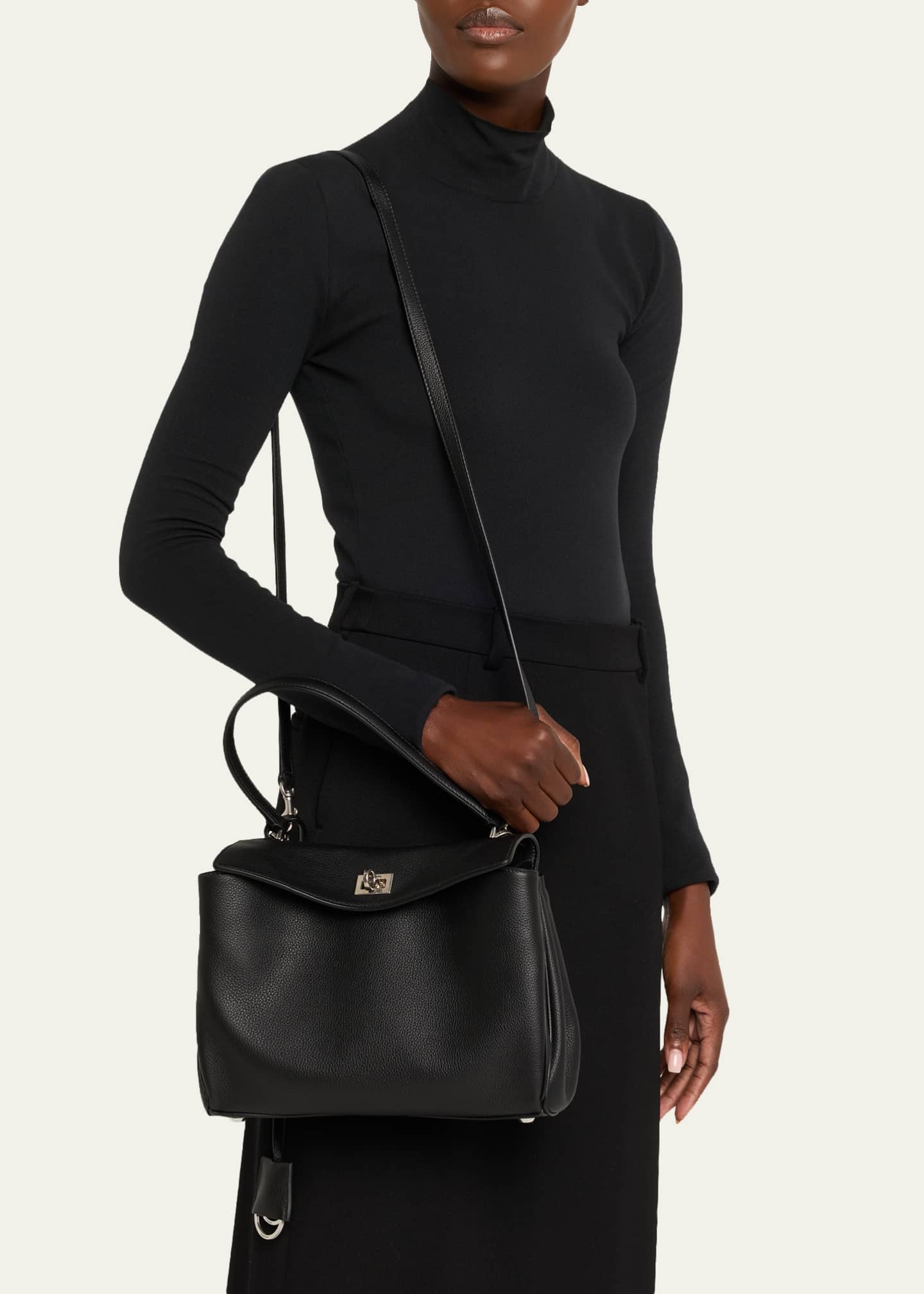 Balenciaga Rodeo Small Grained Leather Top-Handle Bag Image 2 of 6