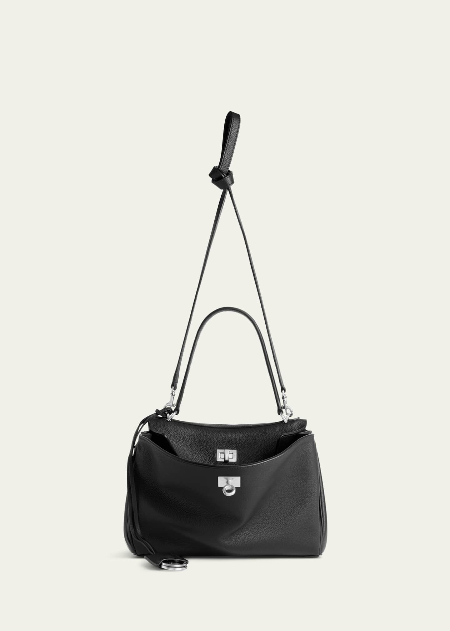 正式的 Balenciaga Rodeo Small Grained Leather Top-Handle Bag パーカー