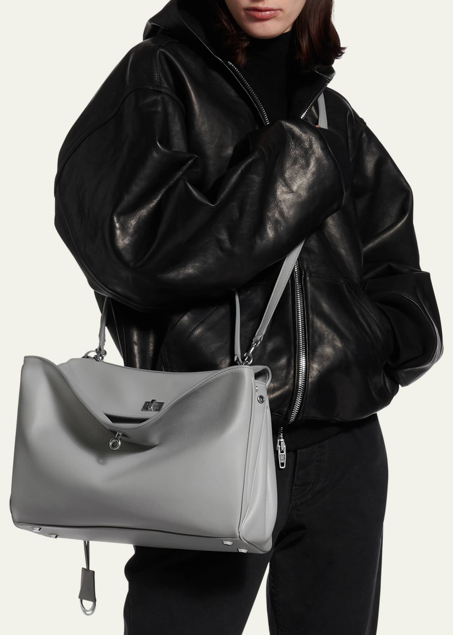 Balenciaga Rodeo Small Grained Leather Top-Handle Bag Image 2 of 5