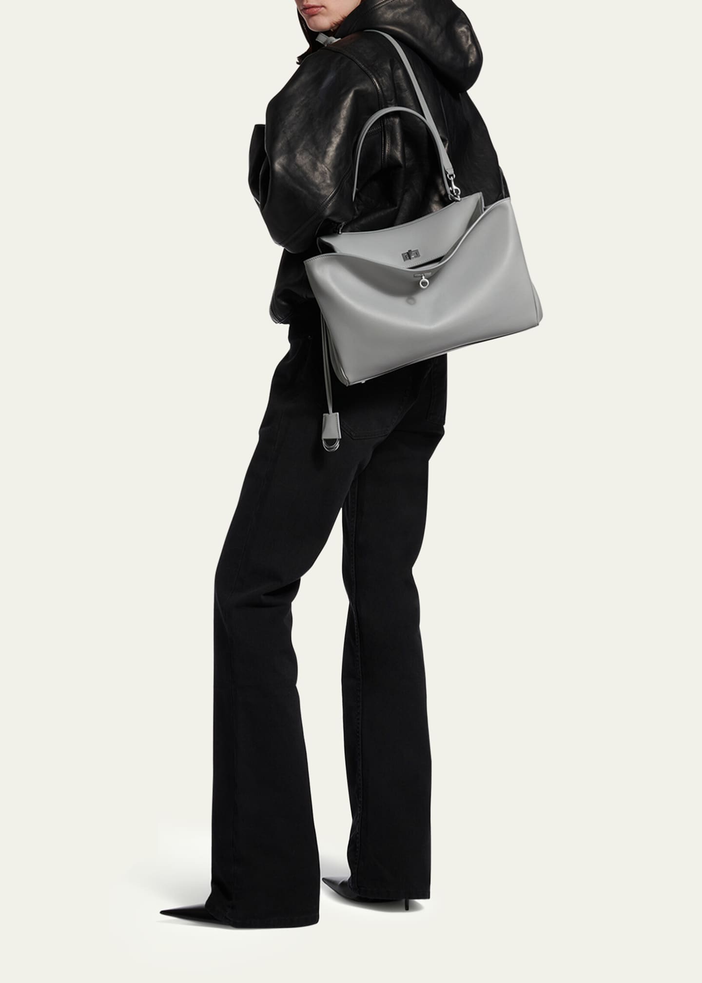 Balenciaga Rodeo Small Grained Leather Top-Handle Bag Image 5 of 5