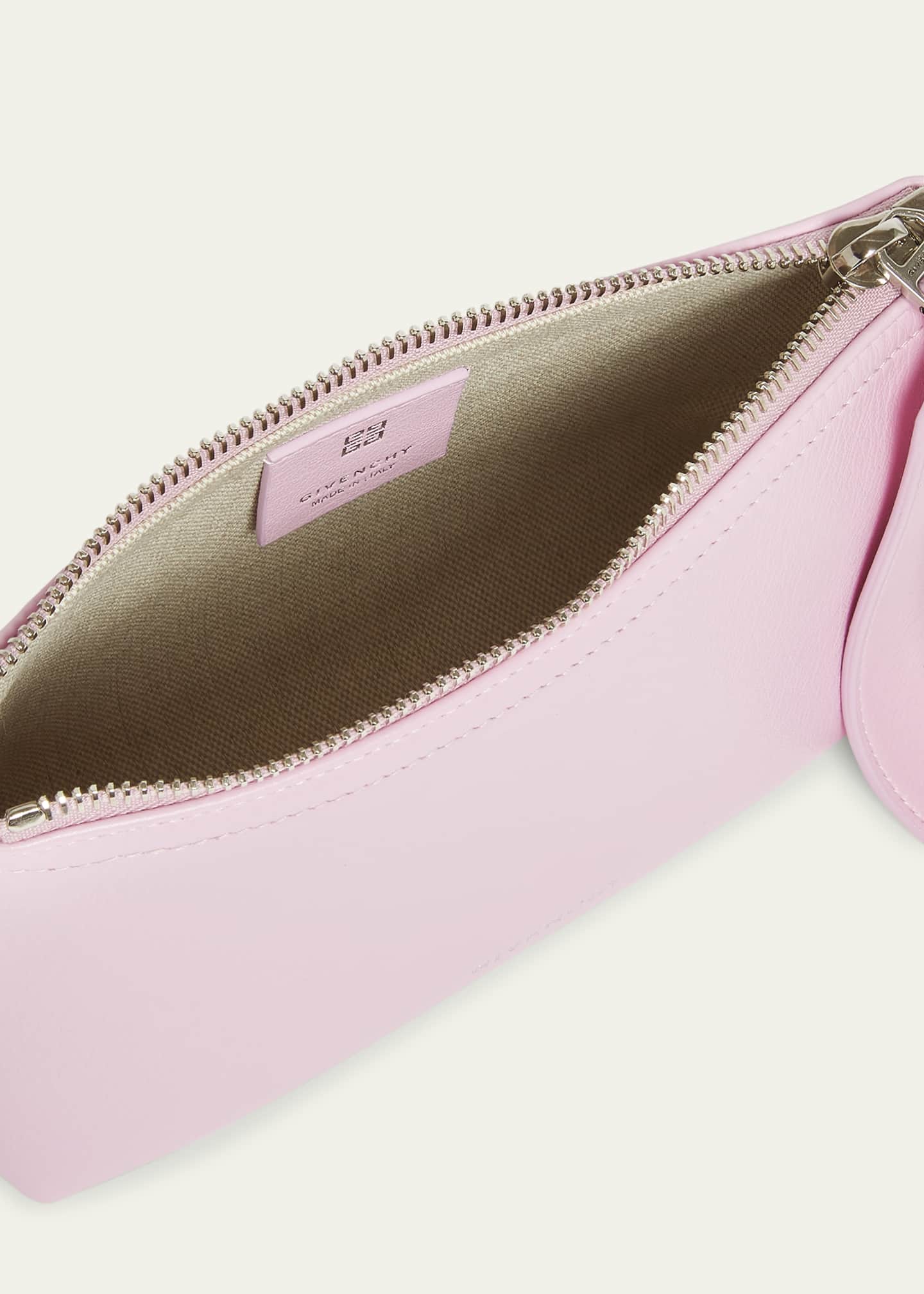 Givenchy Voyou Small Pouch Bag in Leather with Buckle and Heart Lock Wristlet Image 4 of 6