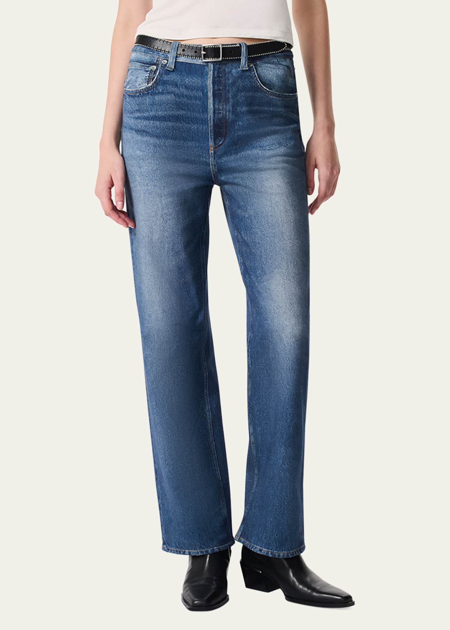 Rag & Bone Miramar Shea High-Rise Ankle Straight Jeans Image 4 of 5