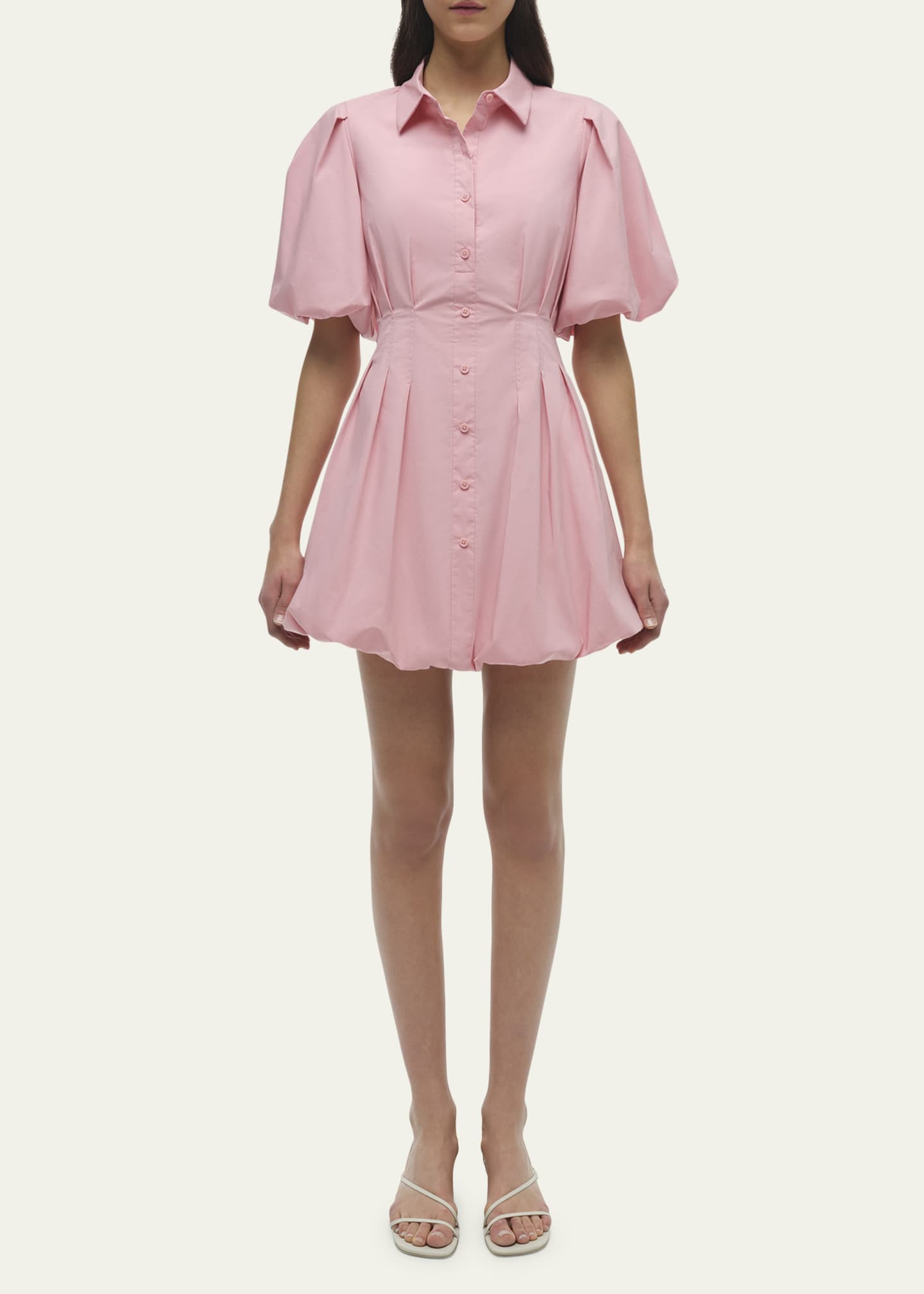 SIMKHAI Cleo Balloon Pintuck Mini Dress Image 2 of 5