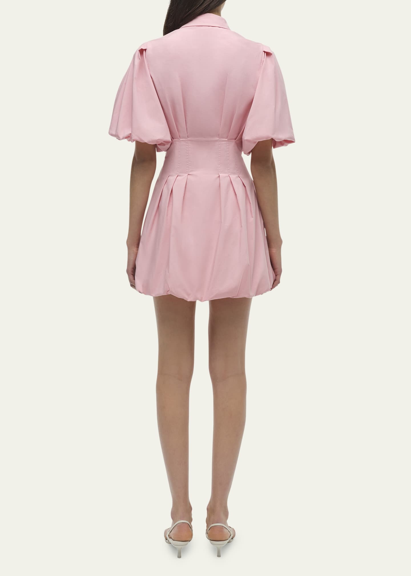 SIMKHAI Cleo Balloon Pintuck Mini Dress Image 3 of 5