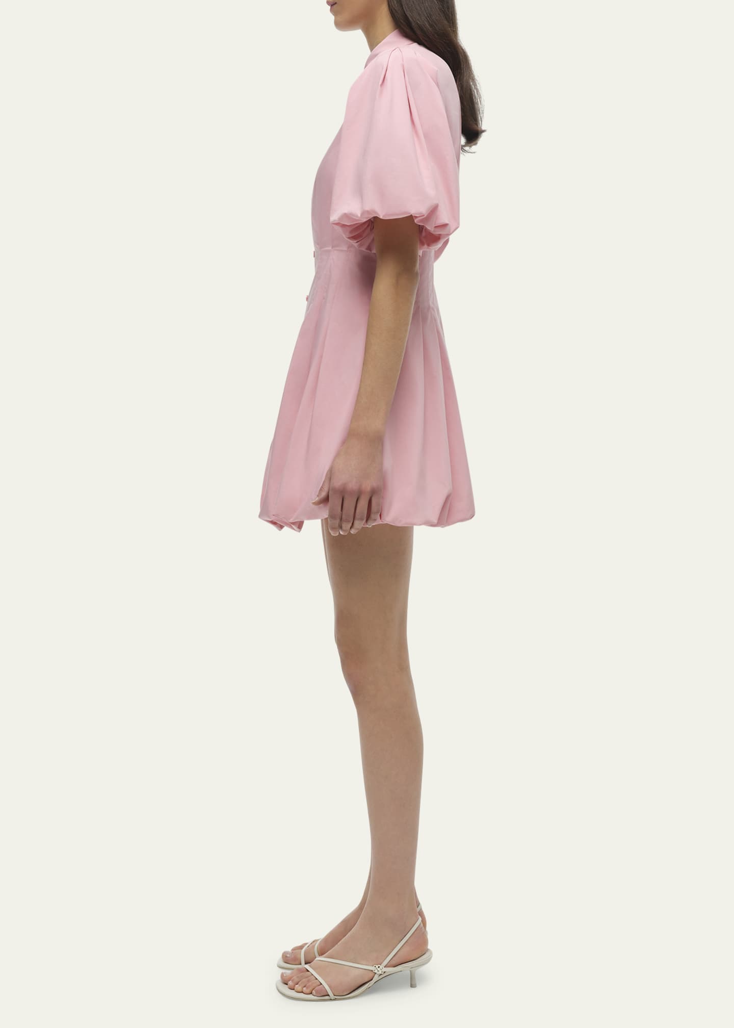 SIMKHAI Cleo Balloon Pintuck Mini Dress Image 4 of 5