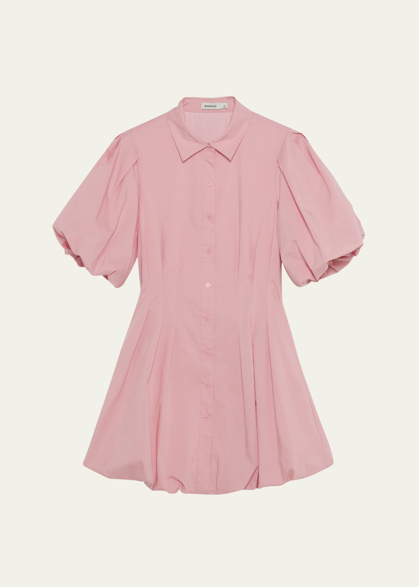 SIMKHAI Cleo Balloon Pintuck Mini Dress Image 1 of 5