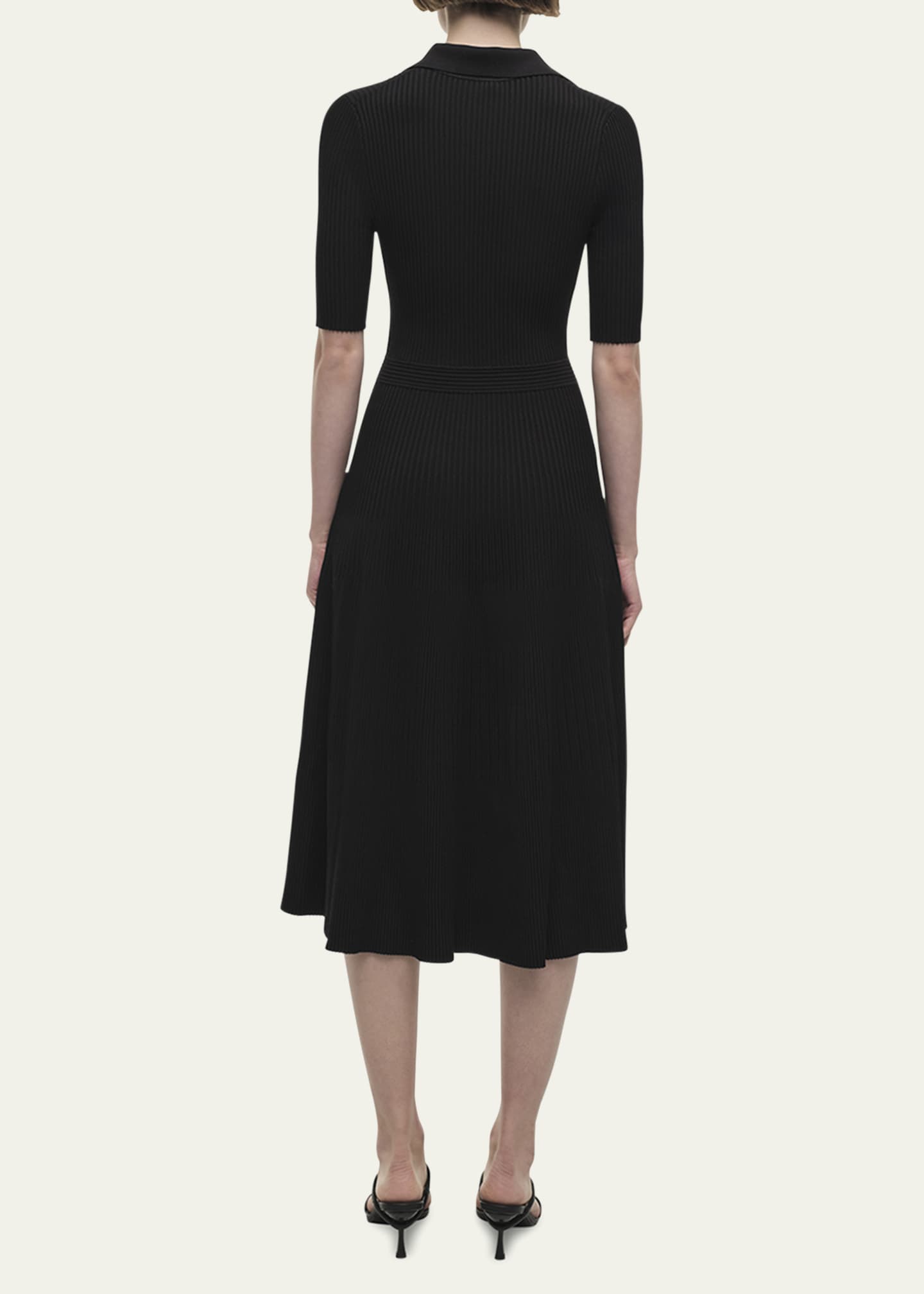 SIMKHAI Pati Short-Sleeve Polo Midi Dress Image 3 of 4
