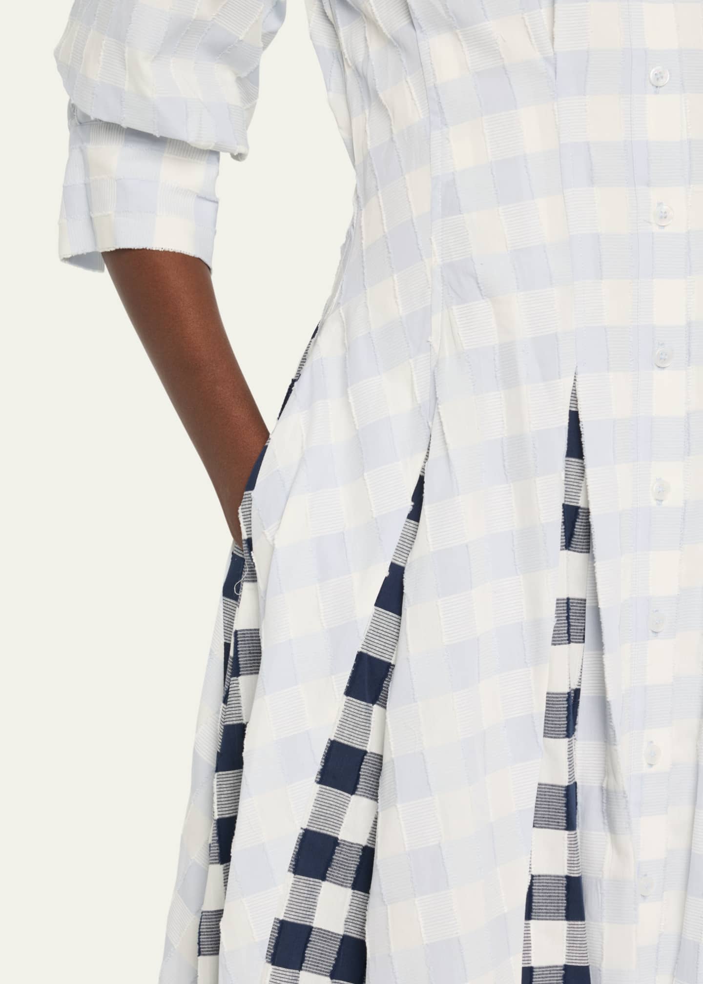 SIMKHAI Jazz Pintuck Midi Dress Image 5 of 5