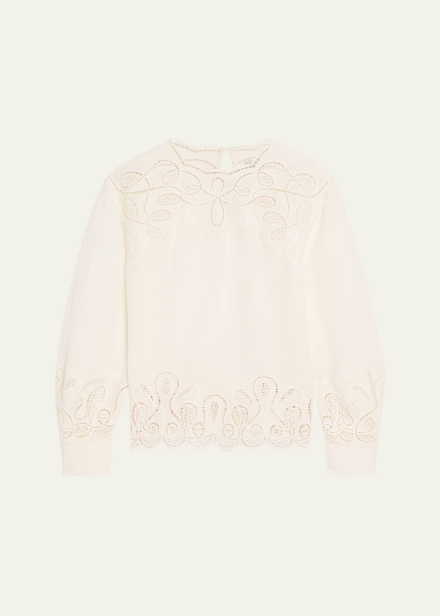 SIMKHAI Wendlyn Embroidered Long-Sleeve Top Image 1 of 5