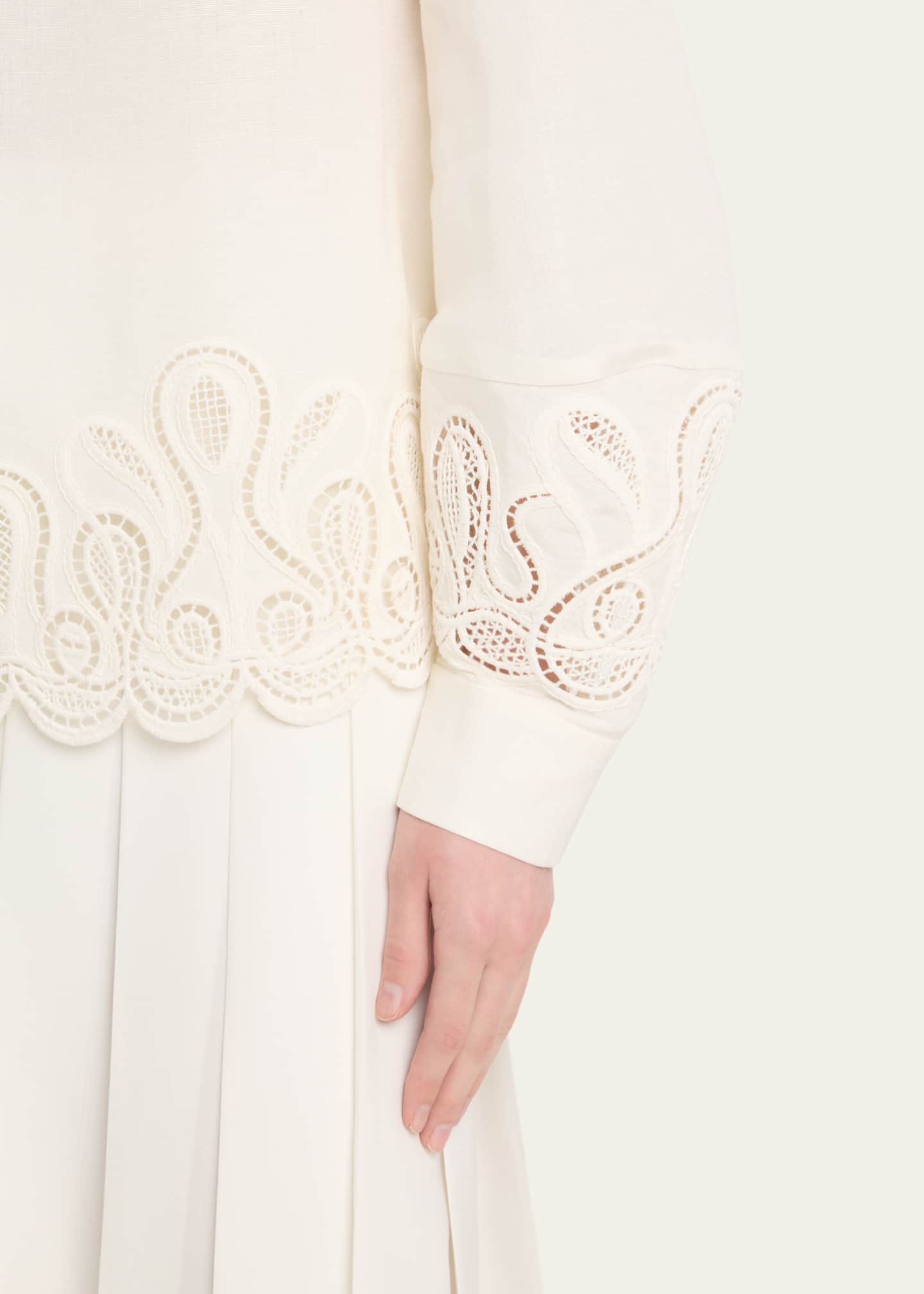 SIMKHAI Wendlyn Embroidered Long-Sleeve Top Image 5 of 5