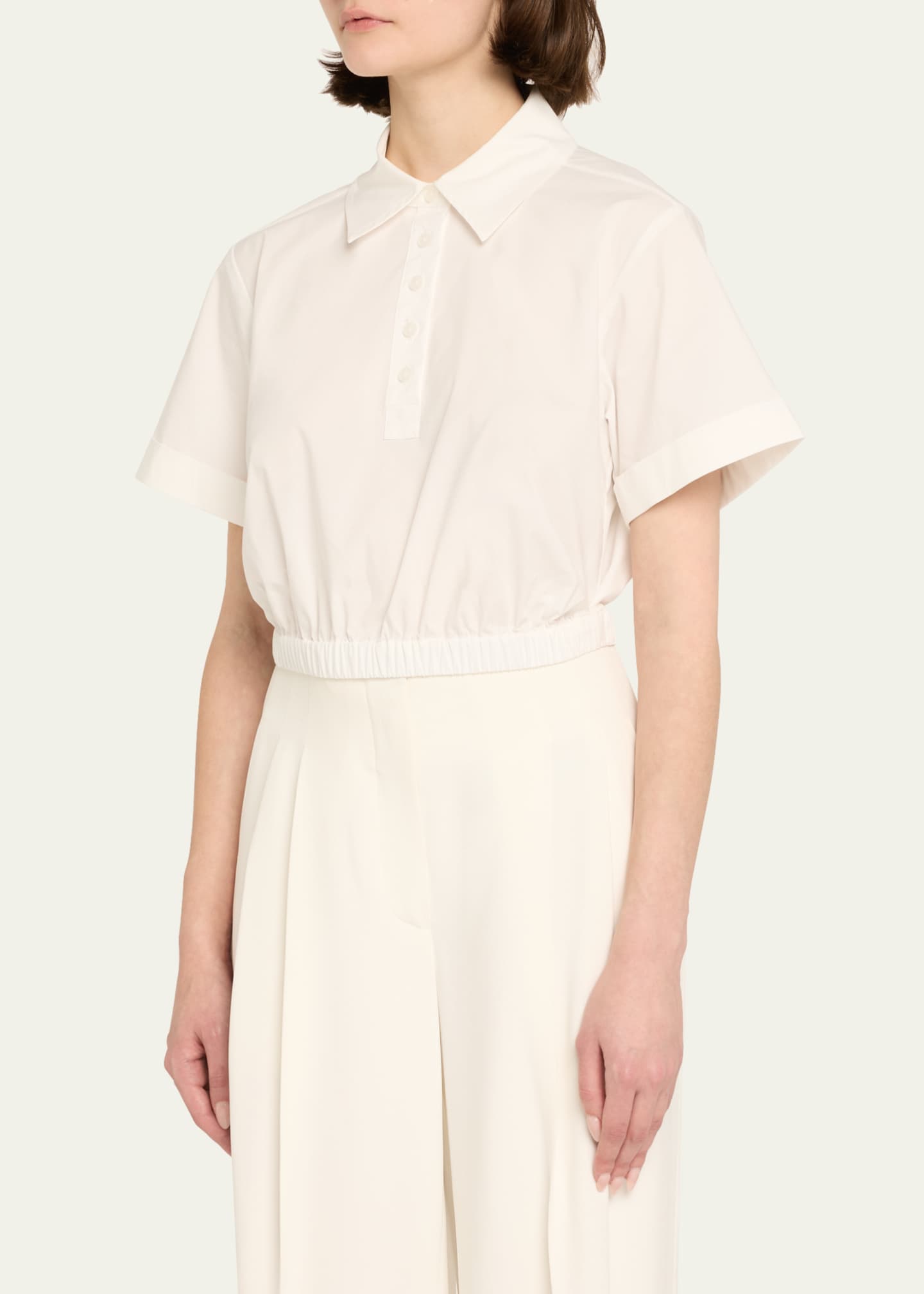 SIMKHAI Nicky Short-Sleeve Crop Top Image 4 of 5