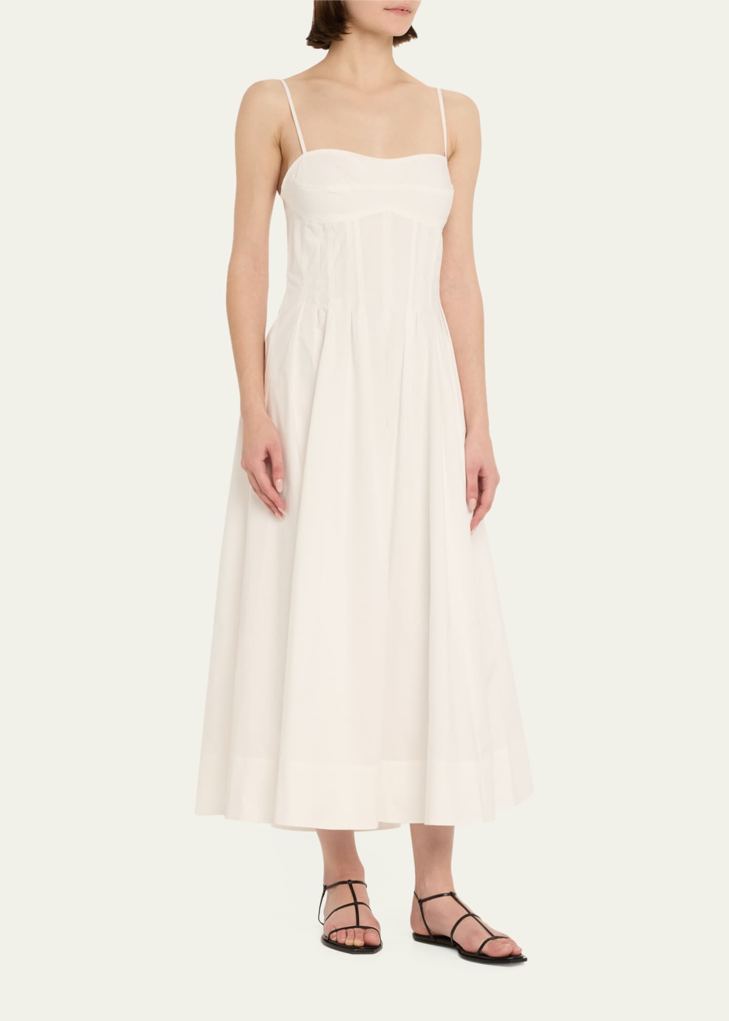 SIMKHAI Kittiya Sleeveless A-Line Midi Dress Image 3 of 4