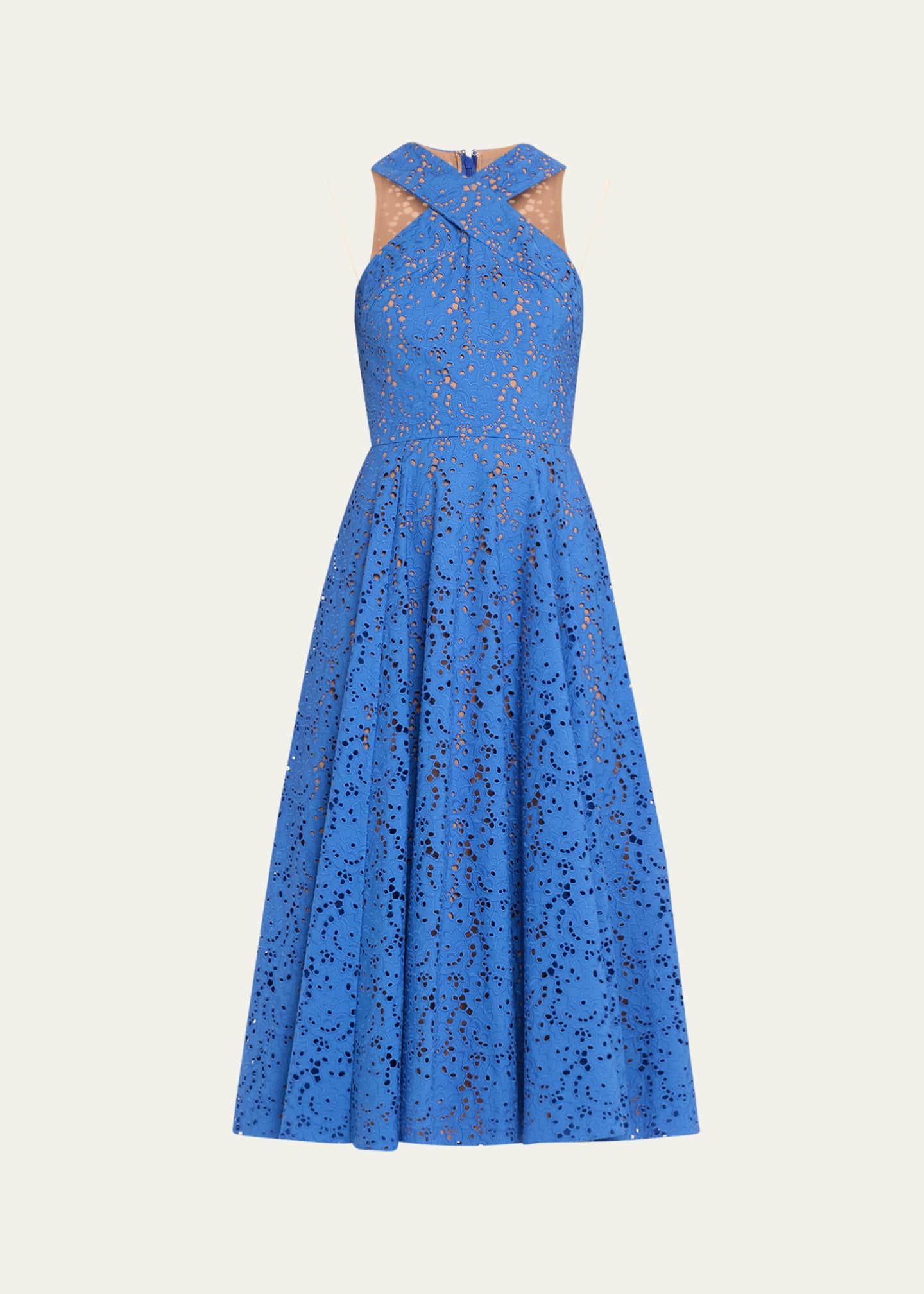Michael Kors Collection Broderie Anglaise Crossover Halter