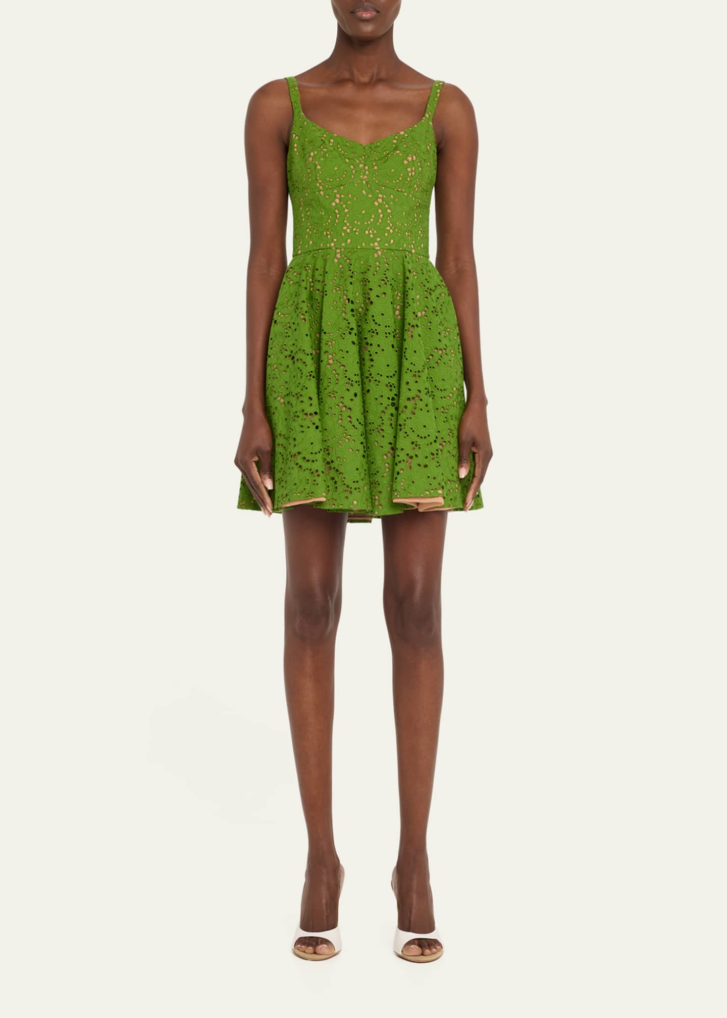 ワンピース MICHAEL MICHAEL KORS MINI DRESS Michael Kors Collection Broderie Anglaise Bustier Mini Dress