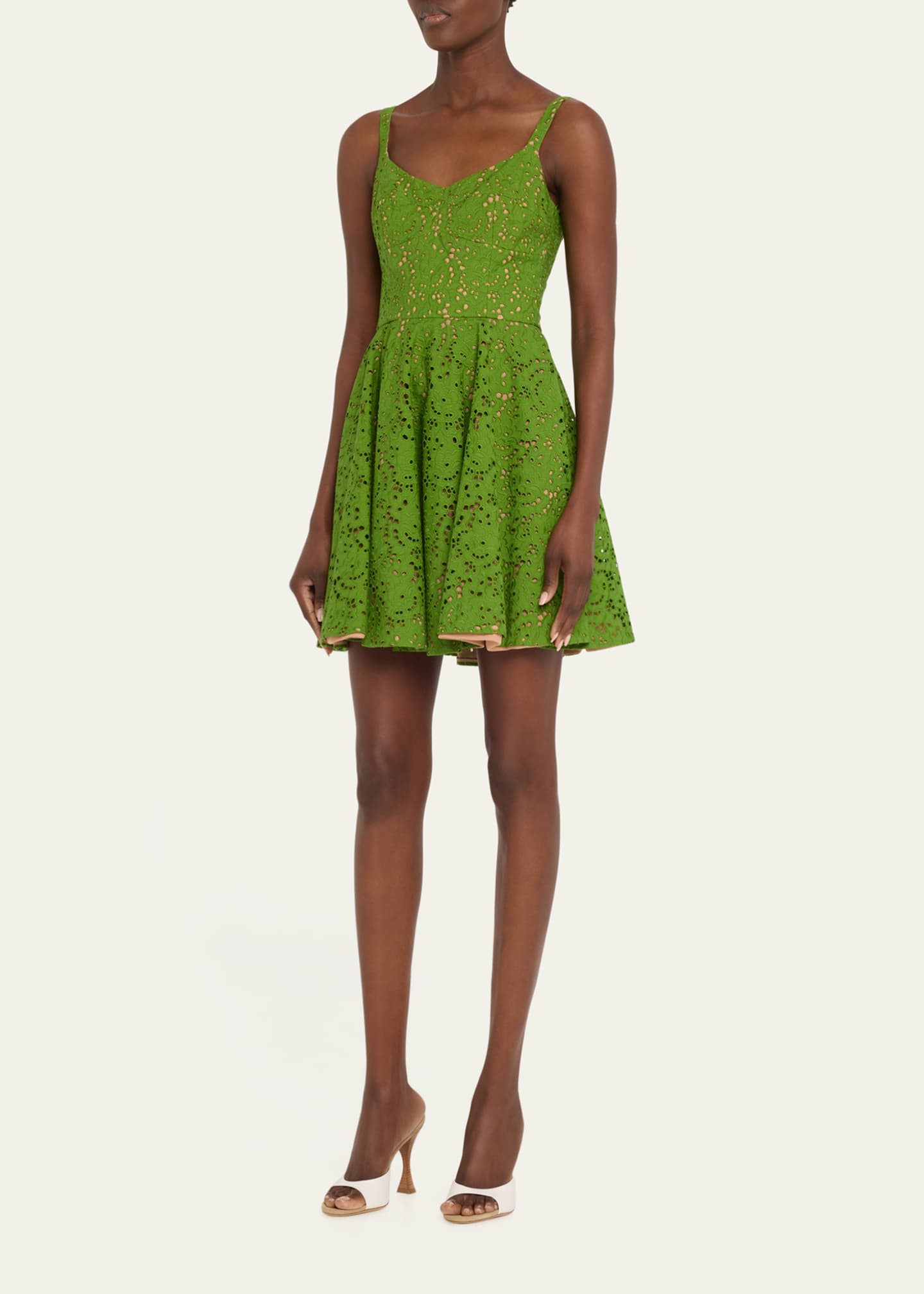 ワンピース MICHAEL MICHAEL KORS MINI DRESS Michael Kors Collection Broderie Anglaise Bustier Mini Dress
