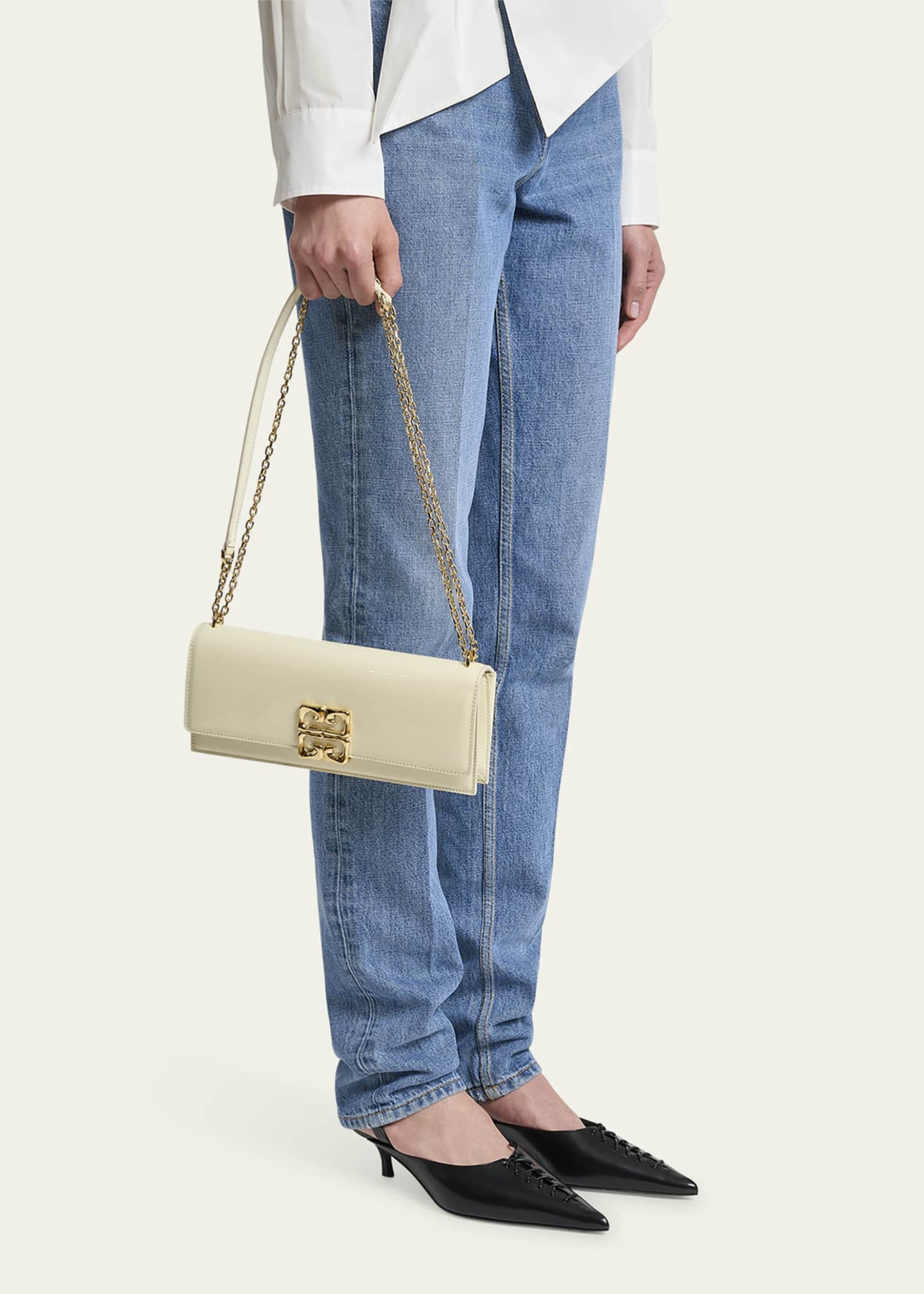 Givenchy 4G Liquid Small Chain Shoulder Bag in Leather Image 2 of 6