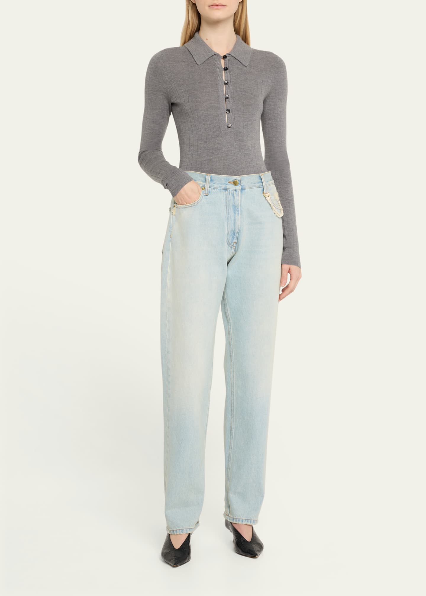 DARKPARK Naomi Boyfriend Jeans with Chain Image 2 of 5