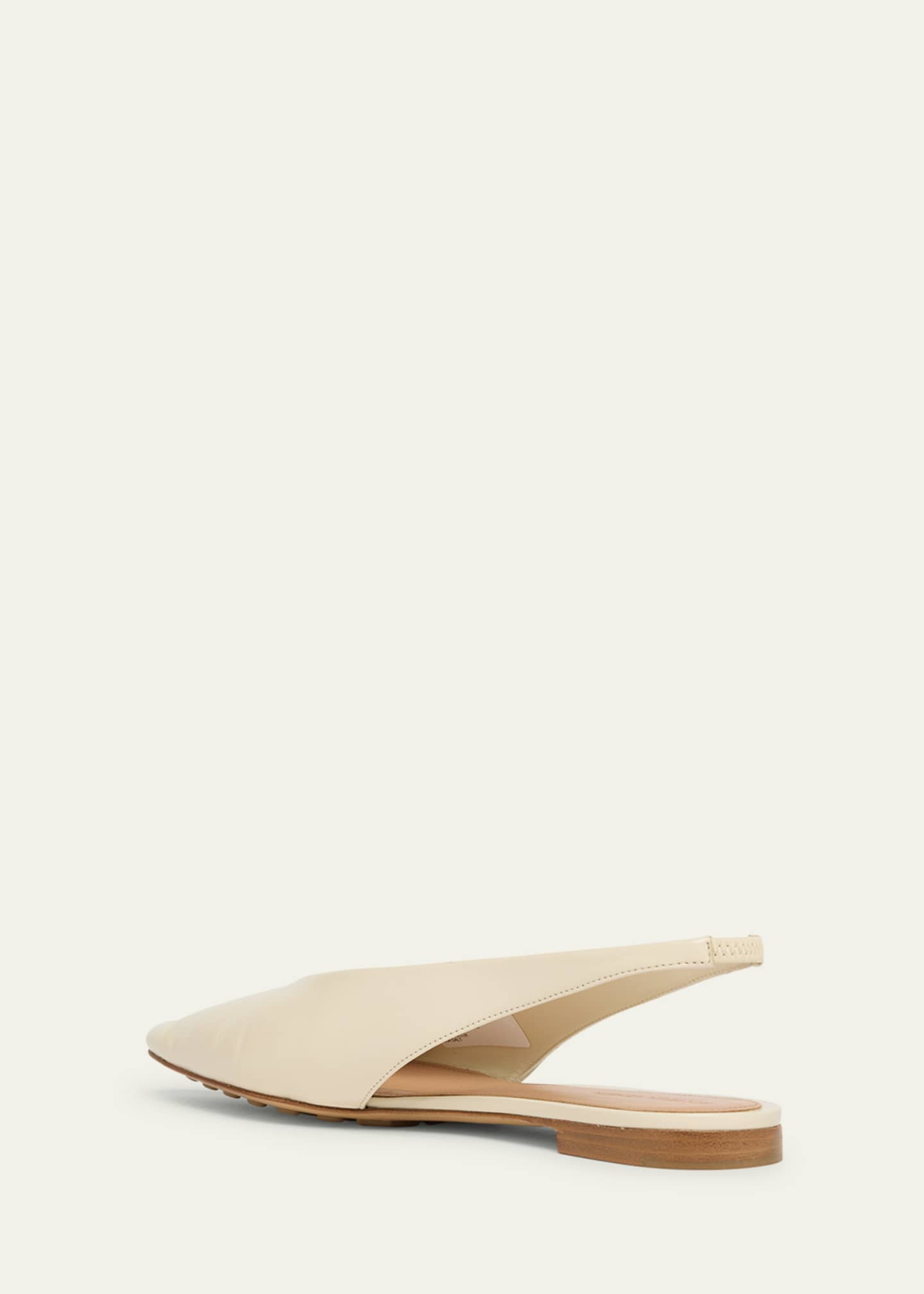 Bottega Veneta Slingback Pointed Leather Ballet Flats Image 4 of 6