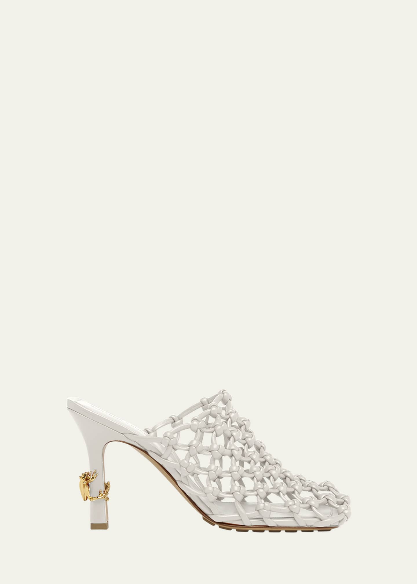 Bottega Veneta Frog Knotted Leather Stiletto Mules Image 1 of 6