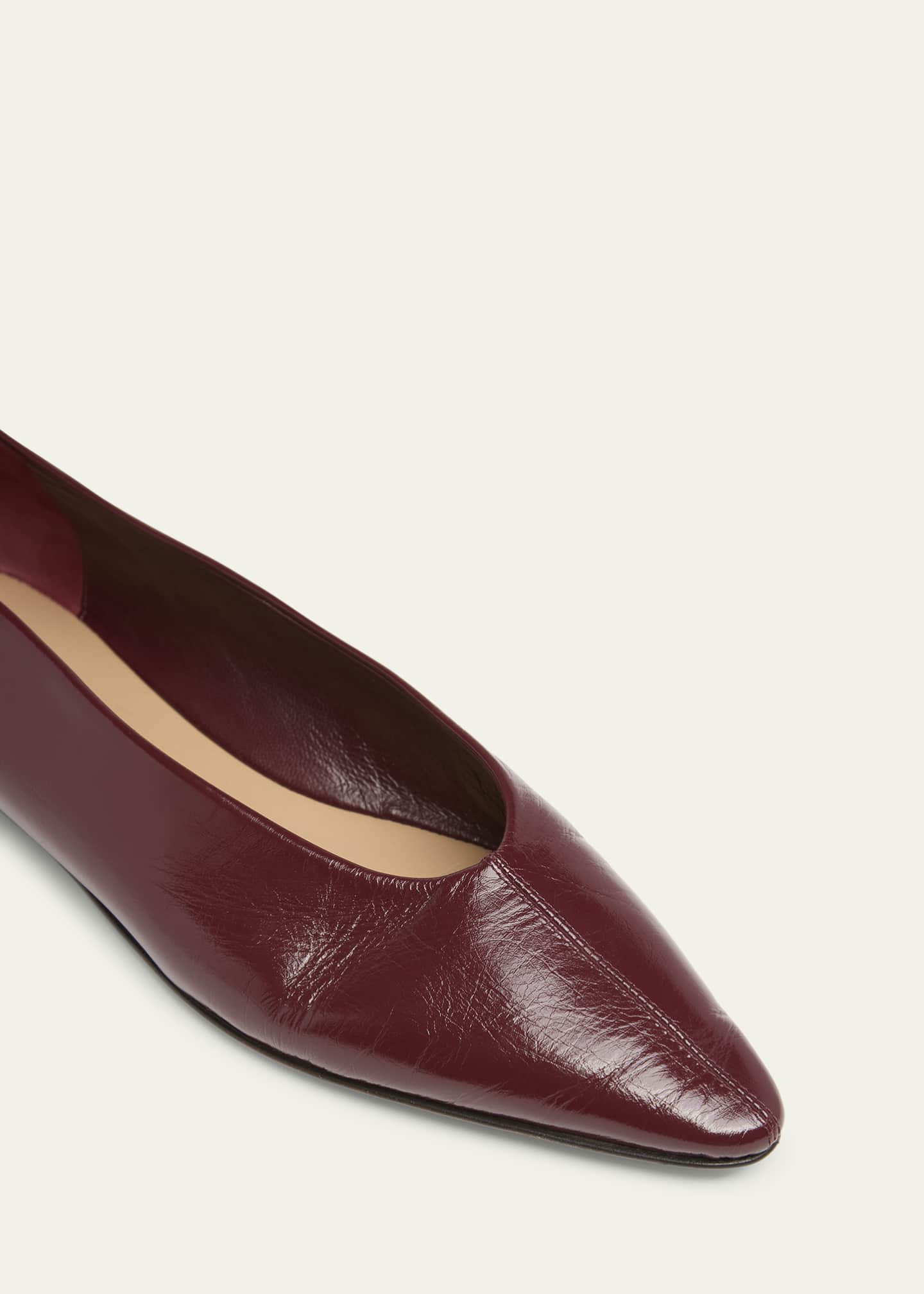 Bottega Veneta Sofia Pointed Leather Ballet Flats Image 5 of 6