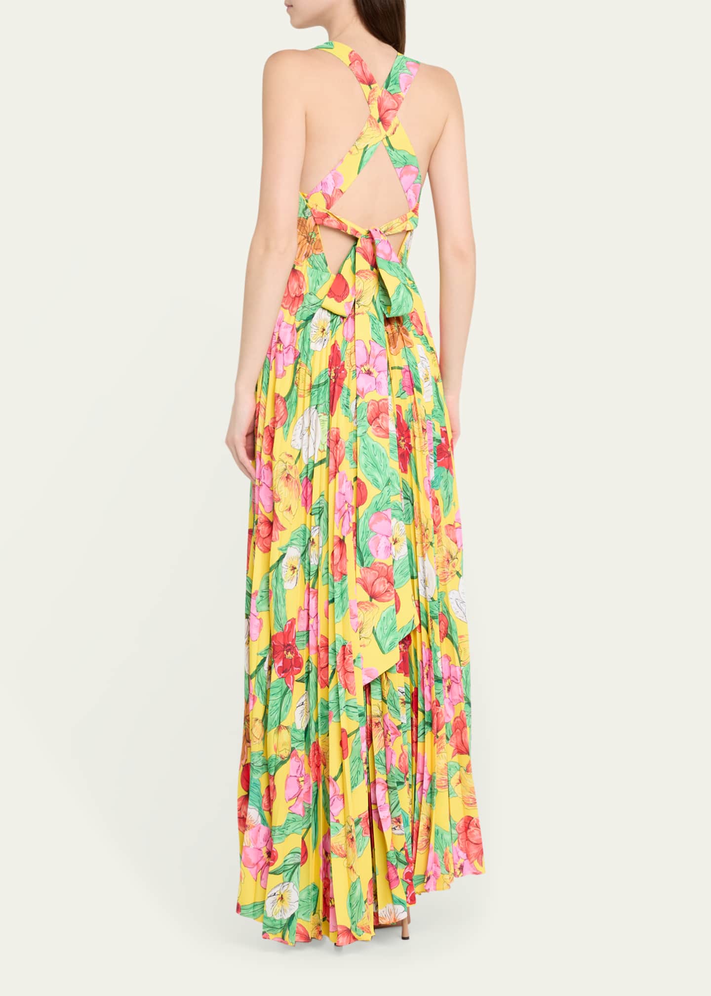 Milly Oria Tulip Rosette Maxi Dress - Bergdorf Goodman