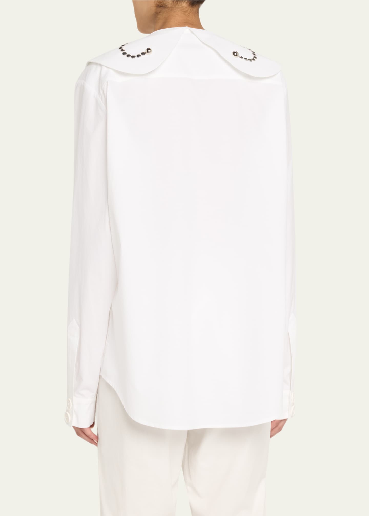 Chopova Lowena Studdy Cotton Poplin Shirt Image 3 of 5