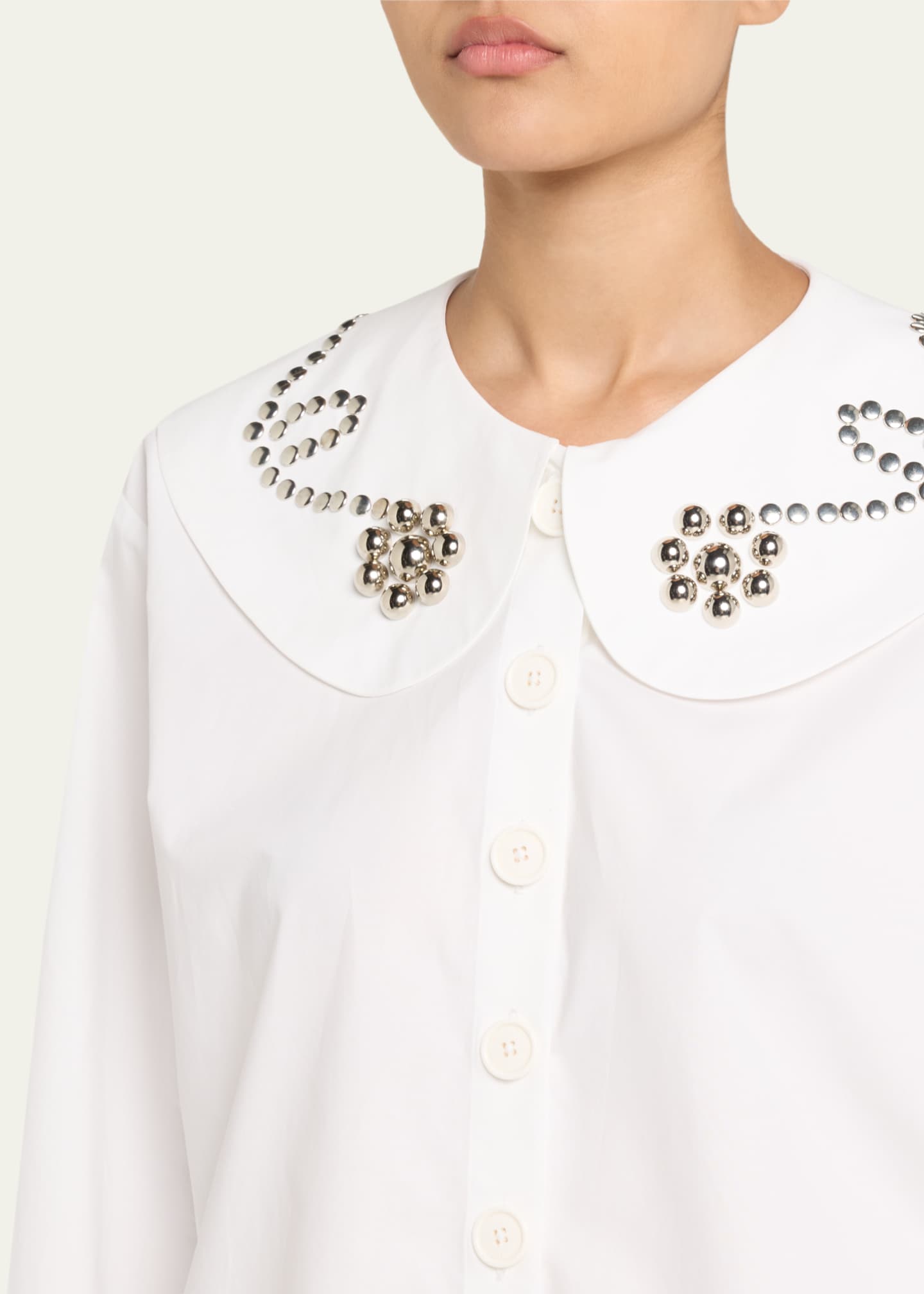 Chopova Lowena Studdy Cotton Poplin Shirt Image 5 of 5