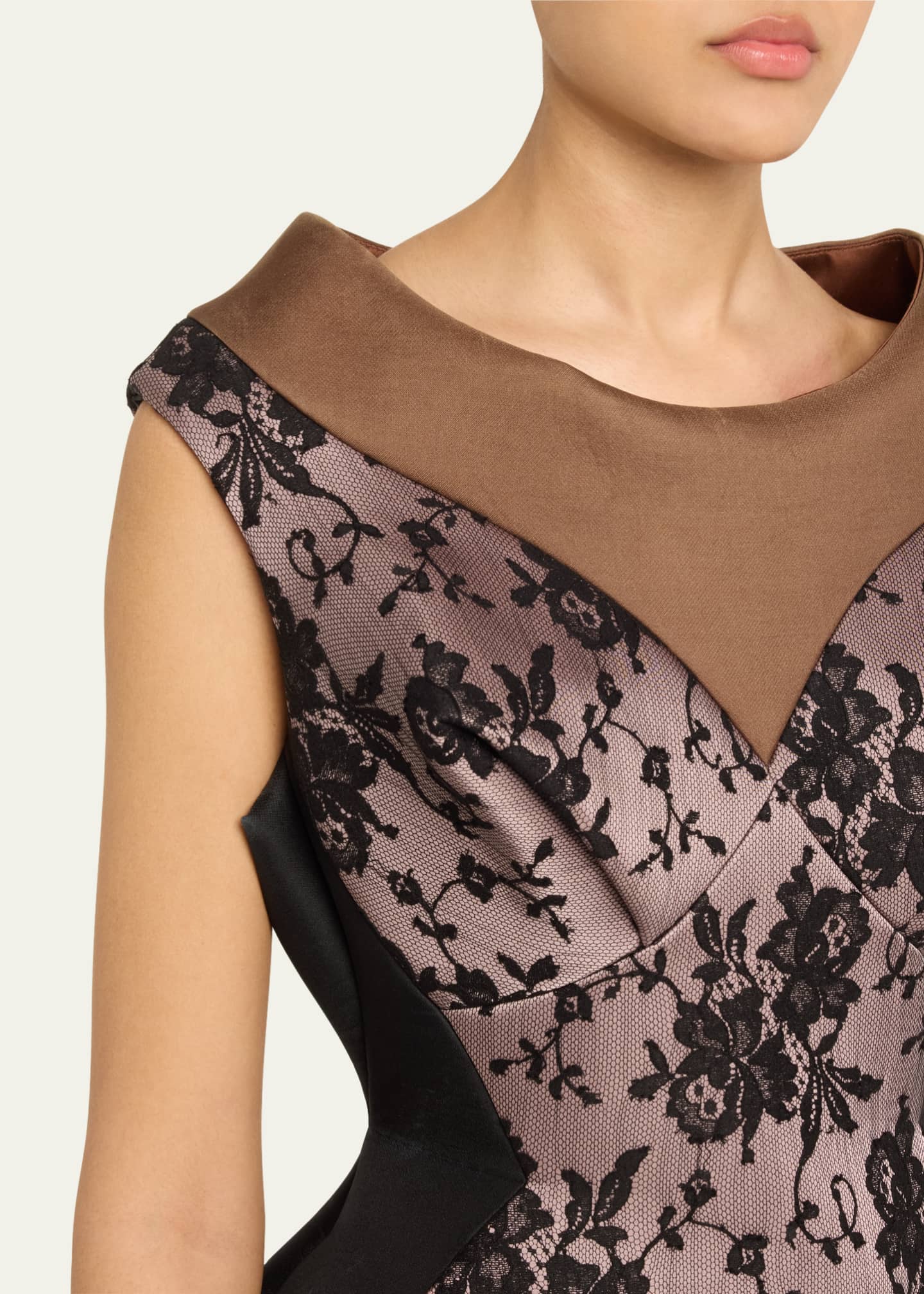 Marc Jacobs Runway Structured Lace Inset Midi Dress Image 5 of 5