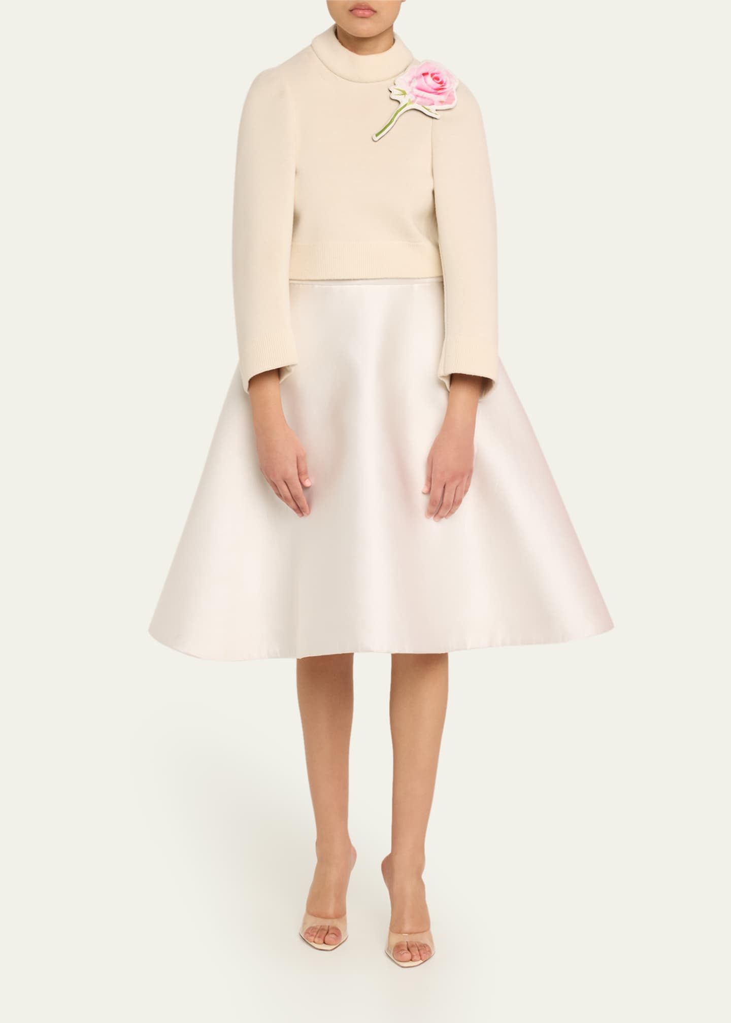 Marc Jacobs Runway Flared Silk-Blend Midi Skirt Image 2 of 3