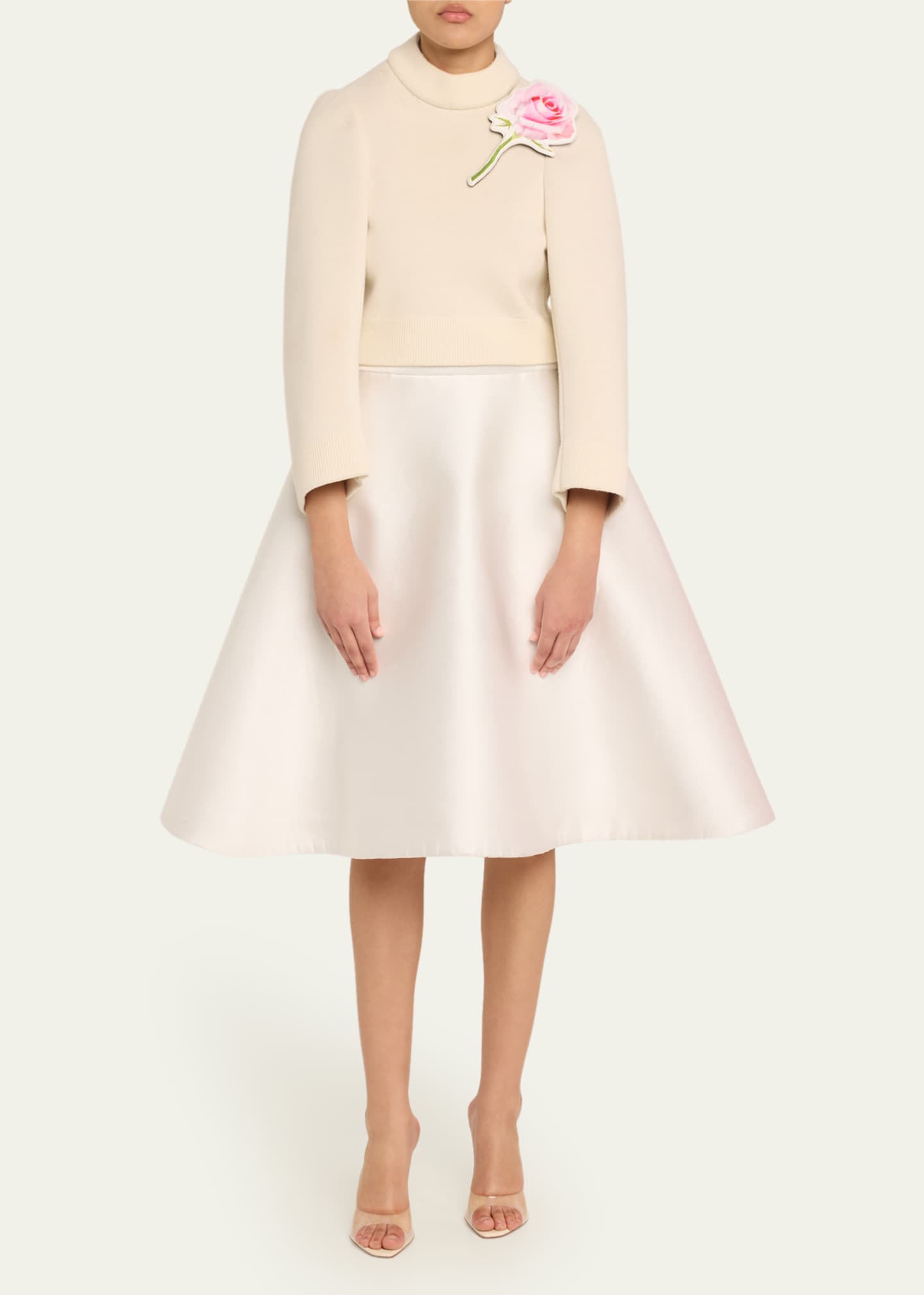 Marc Jacobs Runway Floral Brooch Wool Sweater Image 2 of 5