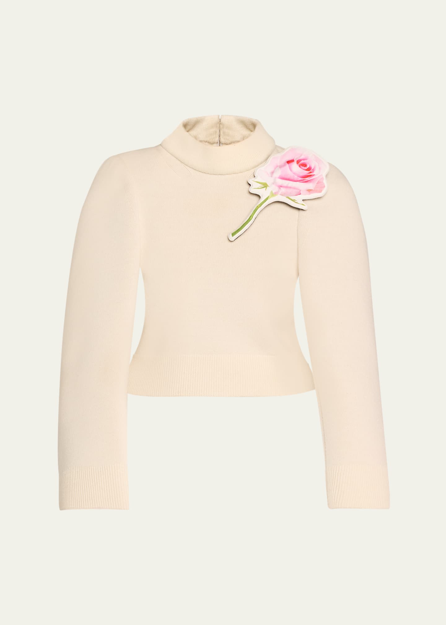 Marc Jacobs Runway Floral Brooch Wool Sweater Image 1 of 5