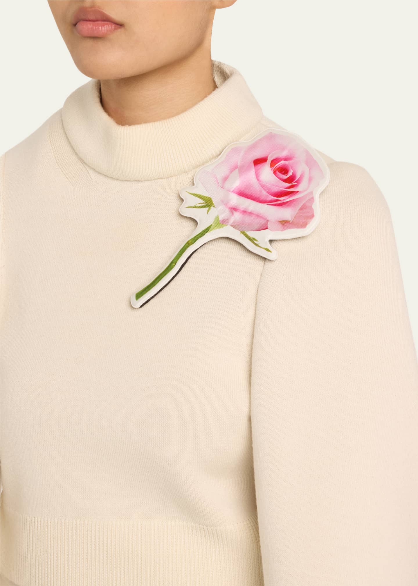 Marc Jacobs Runway Floral Brooch Wool Sweater Image 5 of 5